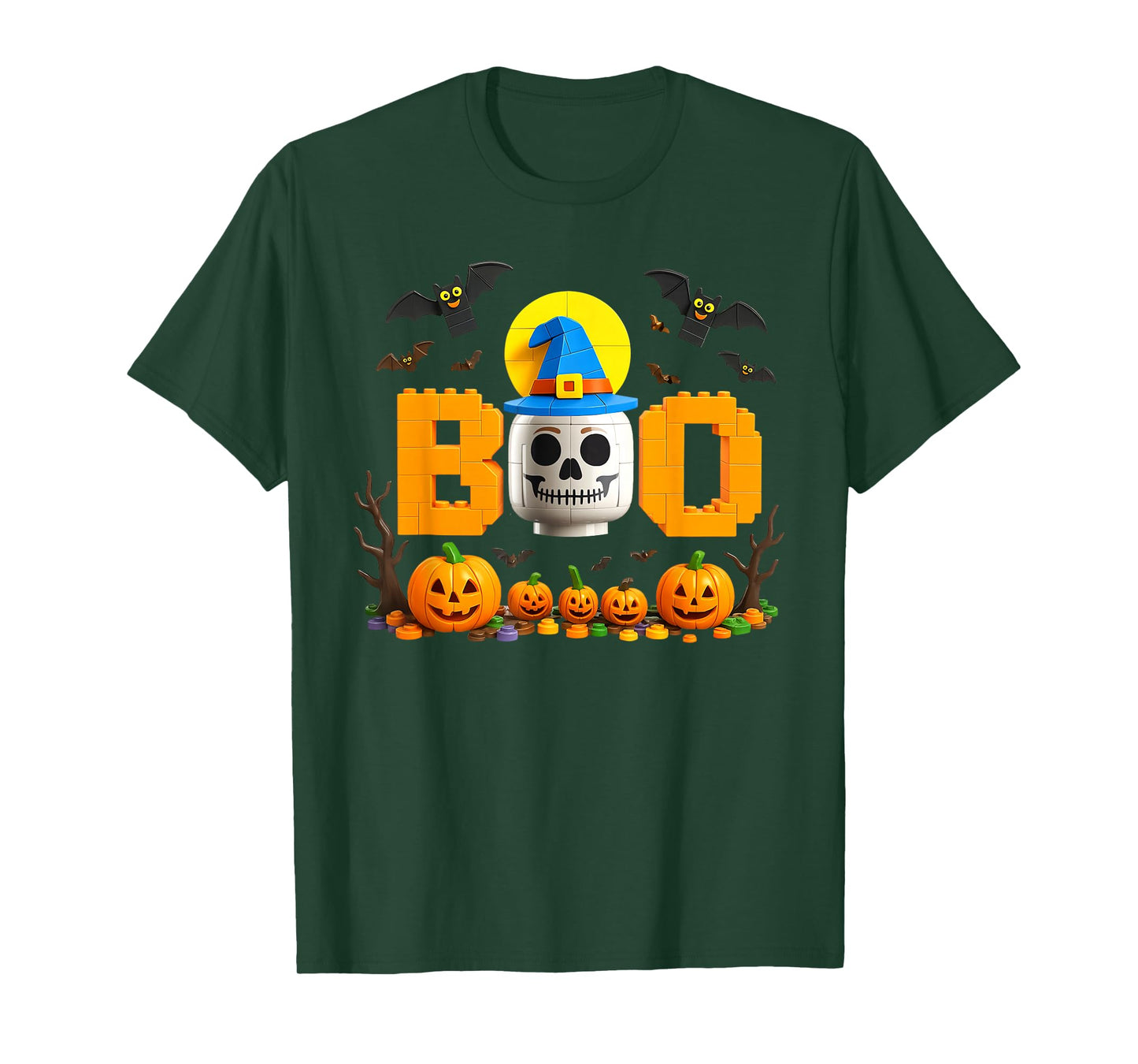 Halloween Master Builder Brick Boo Costume Building Bricks T-Shirt