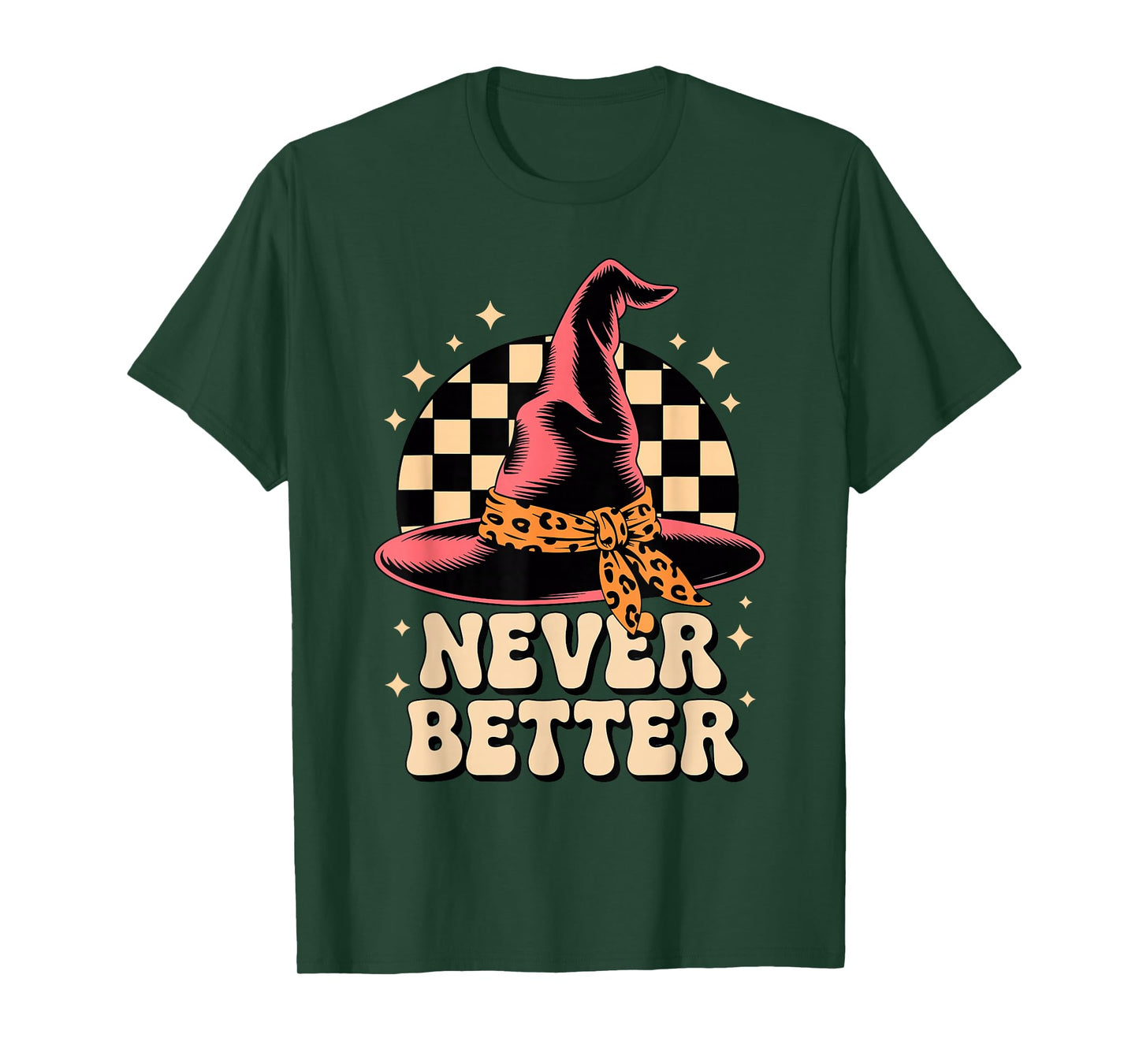 Halloween Never Better Synthwave Witch Hat T-Shirt