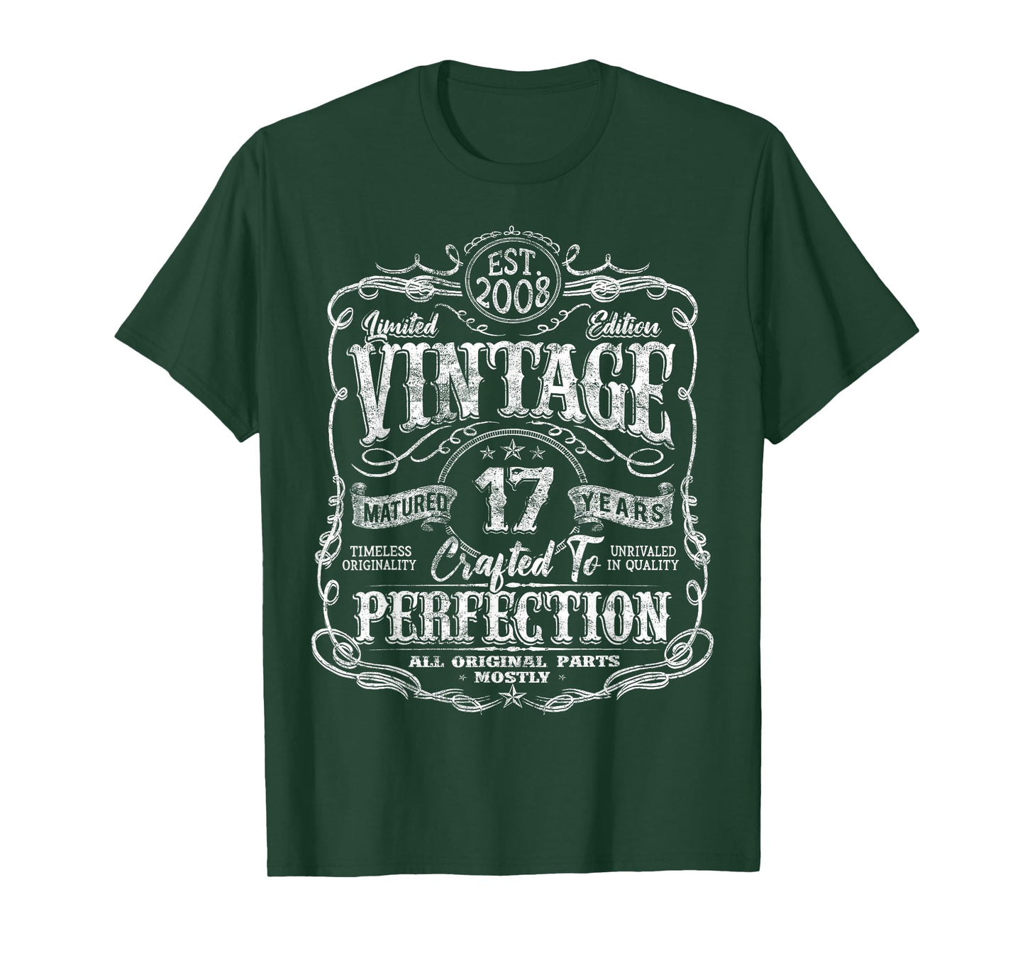 Vintage 2008 Limited Edition Shirt 17 year old 17th Birthday T-Shirt