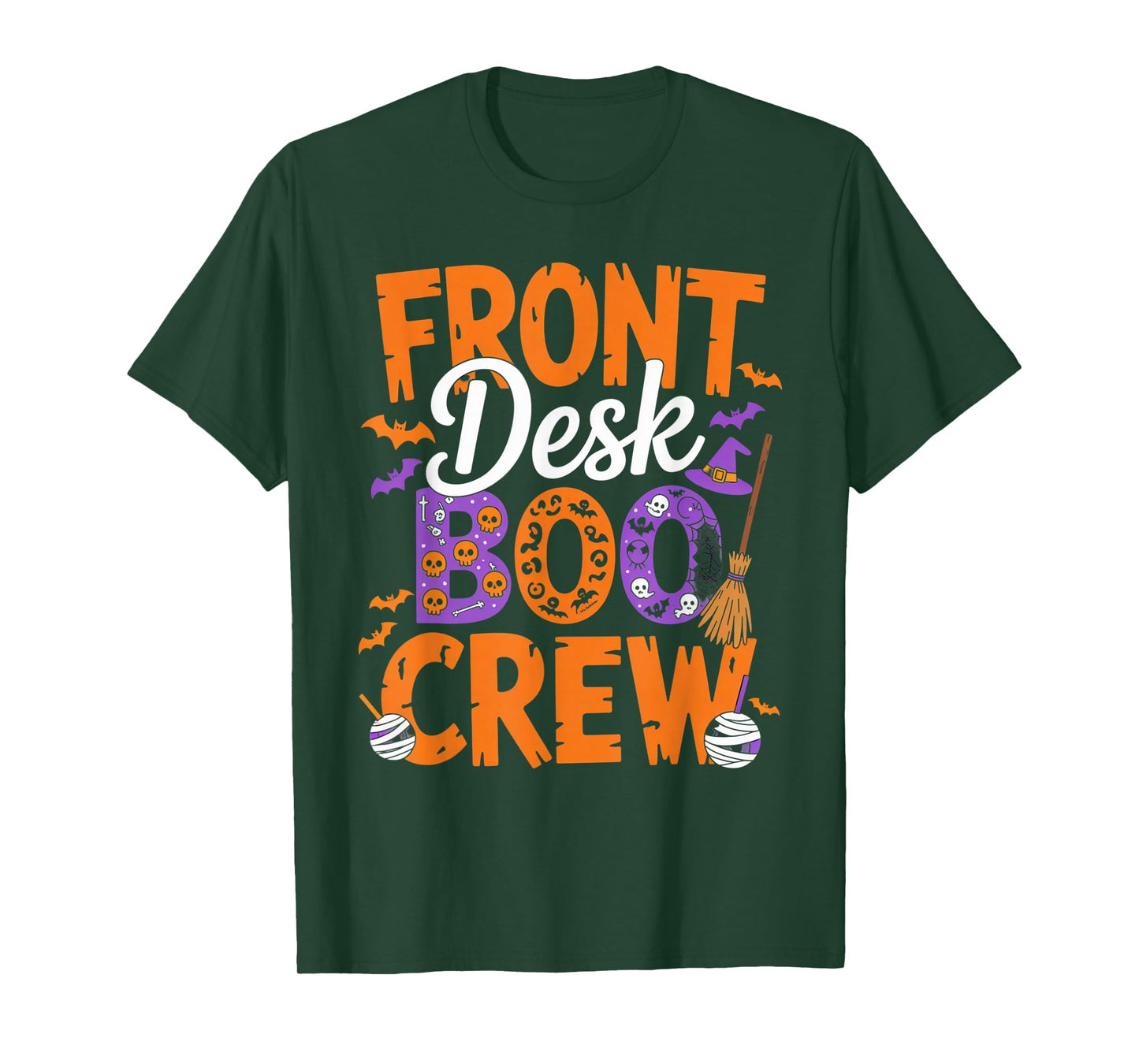 Front Desk Boo Crew Halloween Matching Spooky Outfit T-Shirt