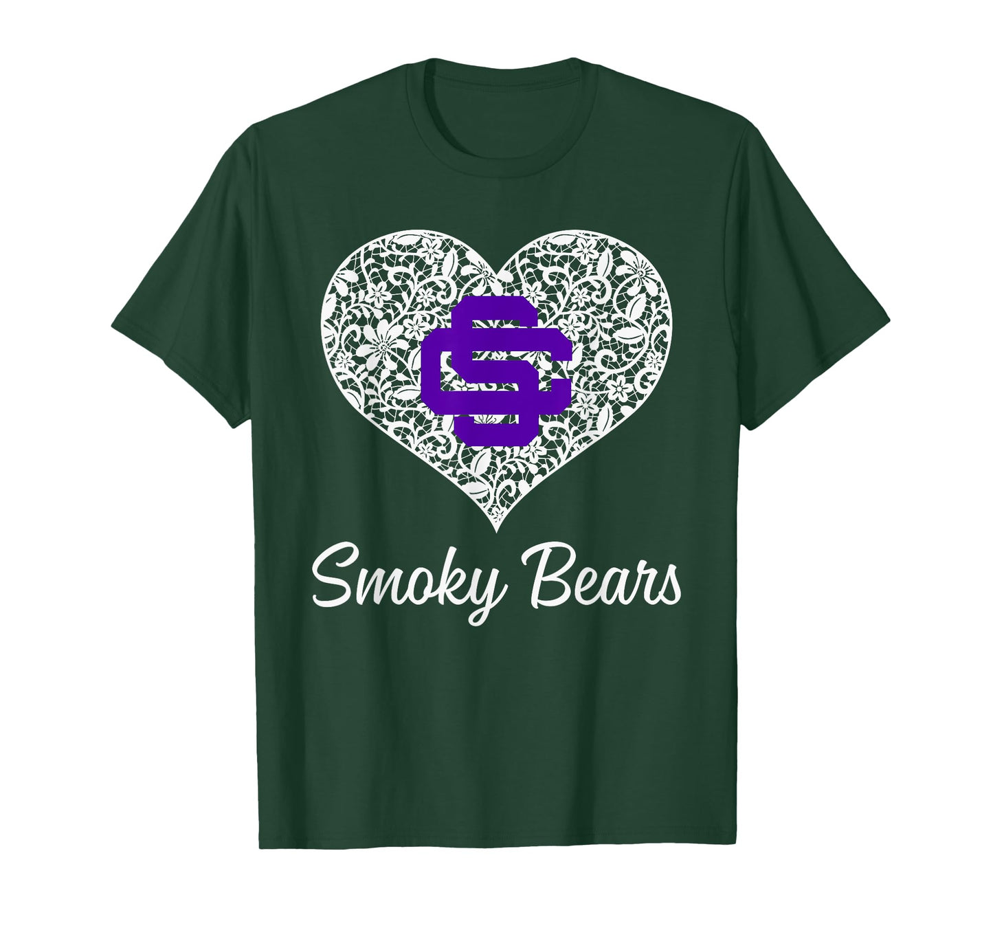 Sevier County Smoky Bears Logo Lace Heart HS T-Shirt