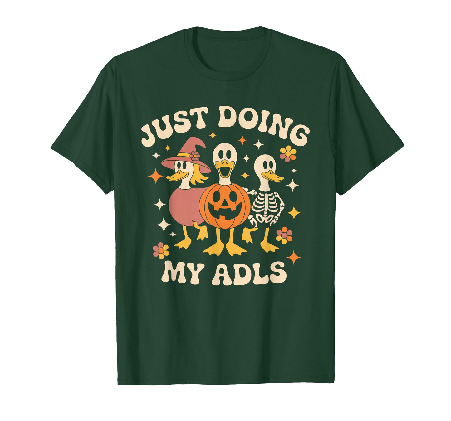 Cute Funny Silly Gooses Pumpkin Just Doing My ADLS Halloween T-Shirt