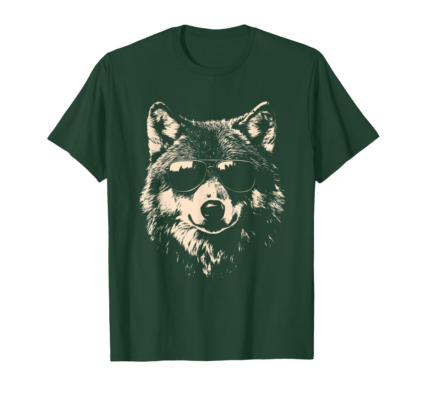 Funny Wolf Cool Rock and Roll Graphic T-Shirt