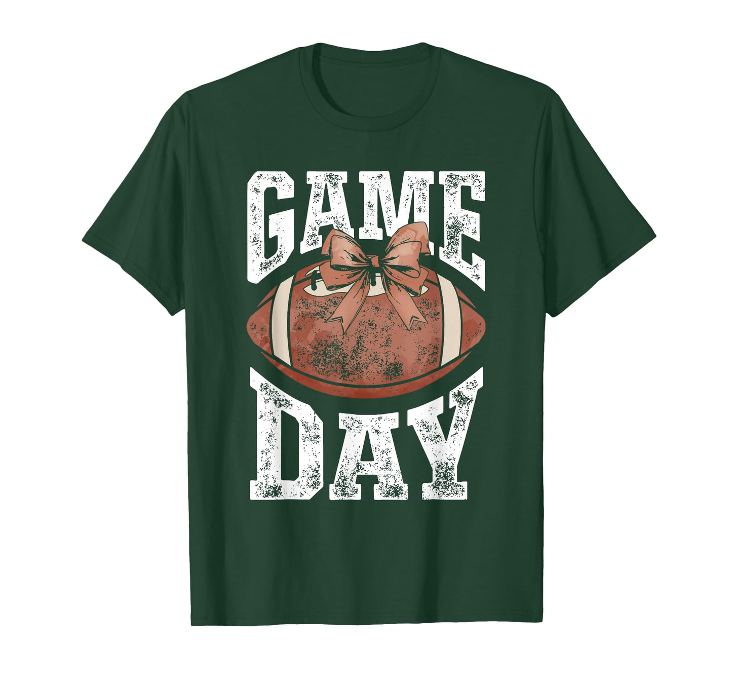 Game Day Football Season Football Bow Girls Women T-Shirt