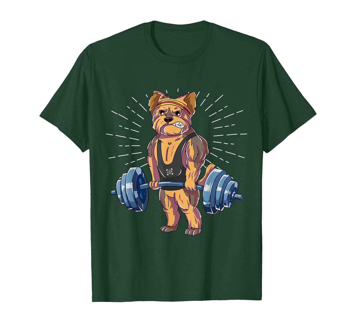 Yorkie Deadlift Fitness Gym Weightlifting T-Shirt