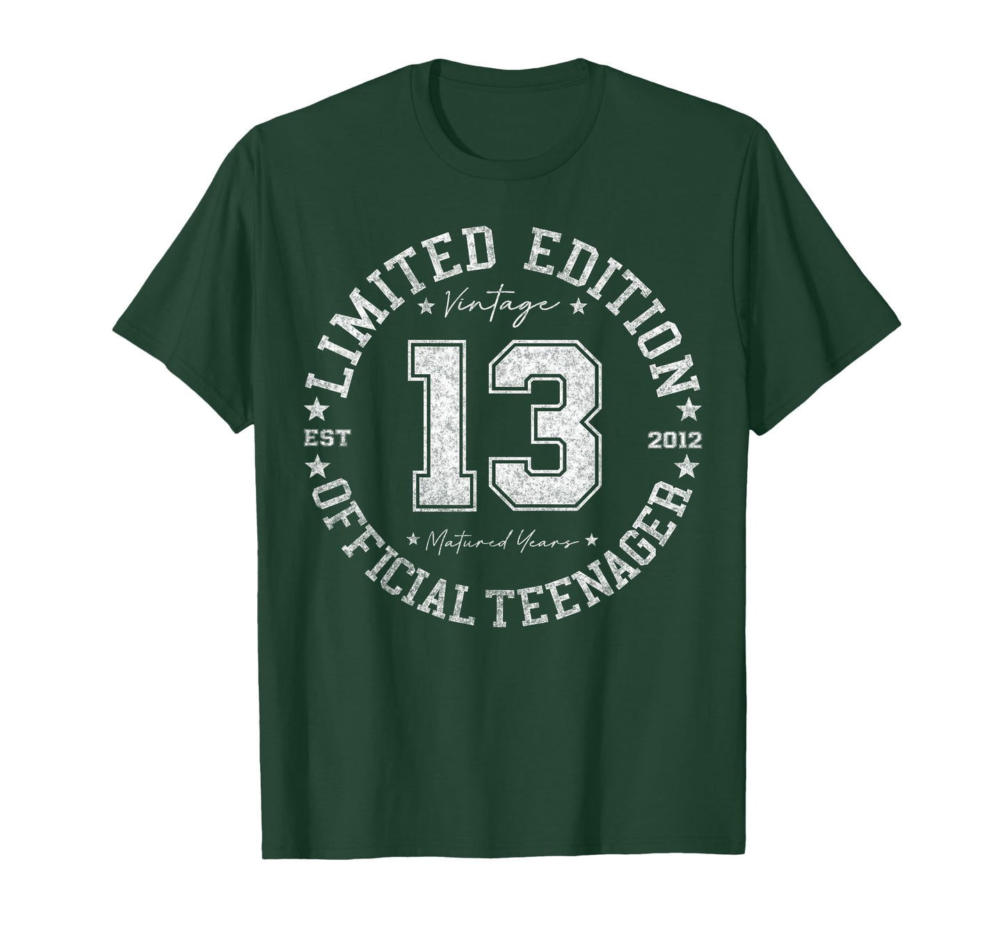 Retro One Of a Kind Shirts For Men Women 2025 Official Teenager 13 Year Old Gifts Vintage 13th Birthday T-Shirt - Unisex-Kids 13-year-olds Black Short Sleeve Crew Neck T-Shirt - Small