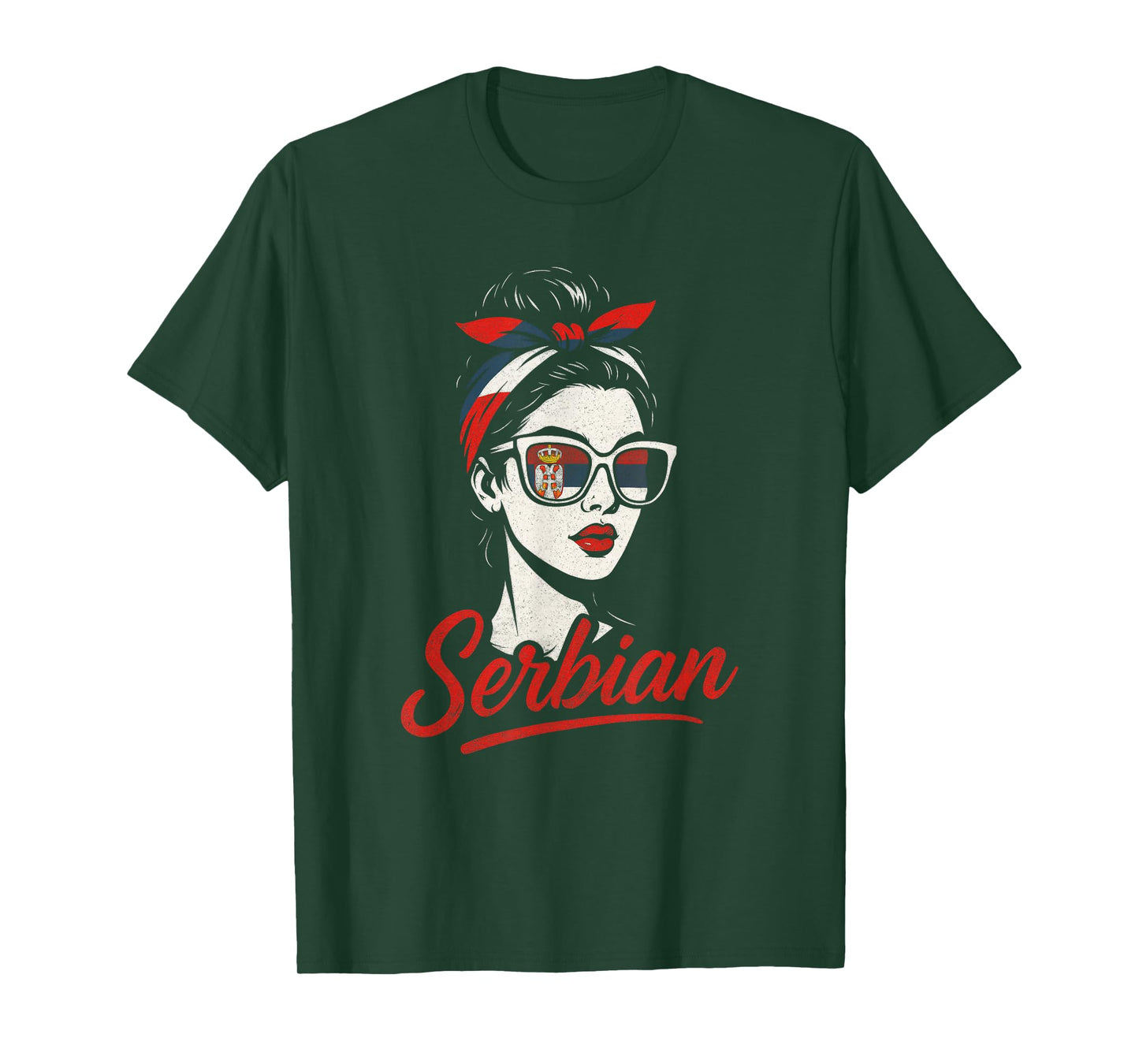 Serbian Culture Woman Vintage Balkan Serbia T-Shirt