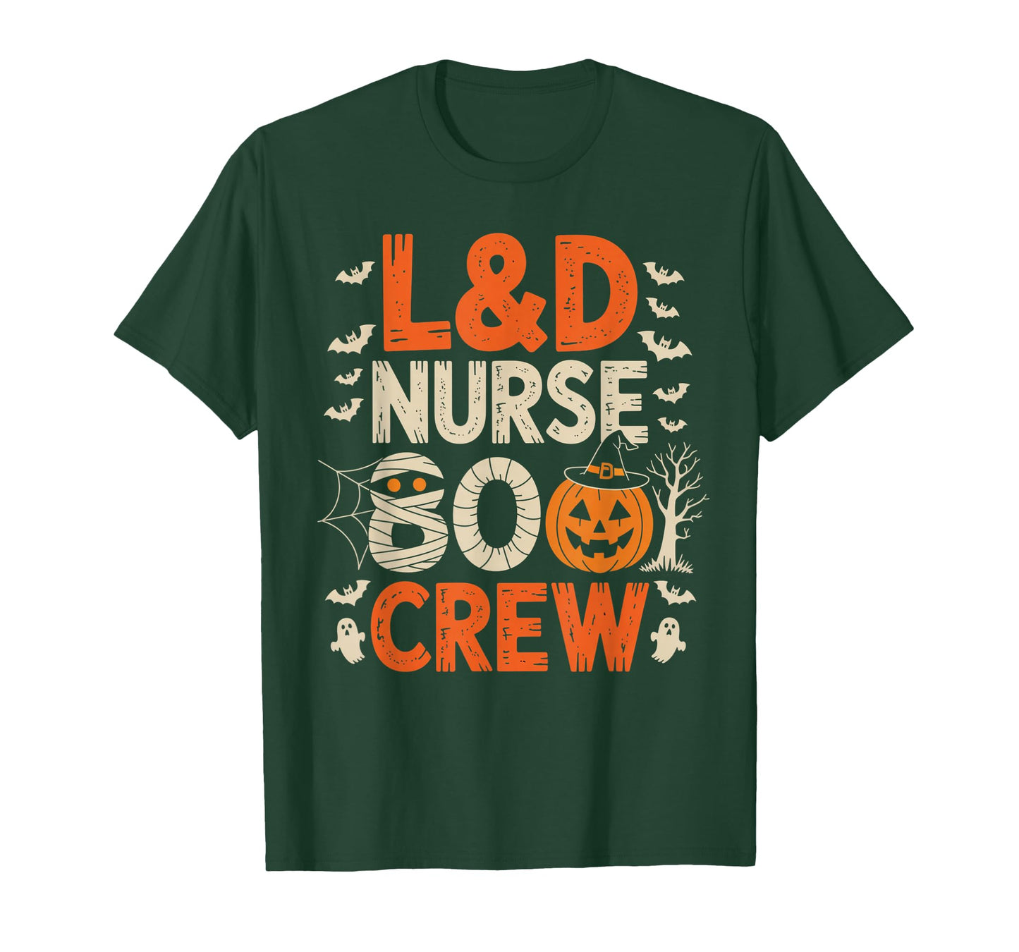 L&D Nurse Boo Crew Spooky Halloween Nurse Outfit T-Shirt