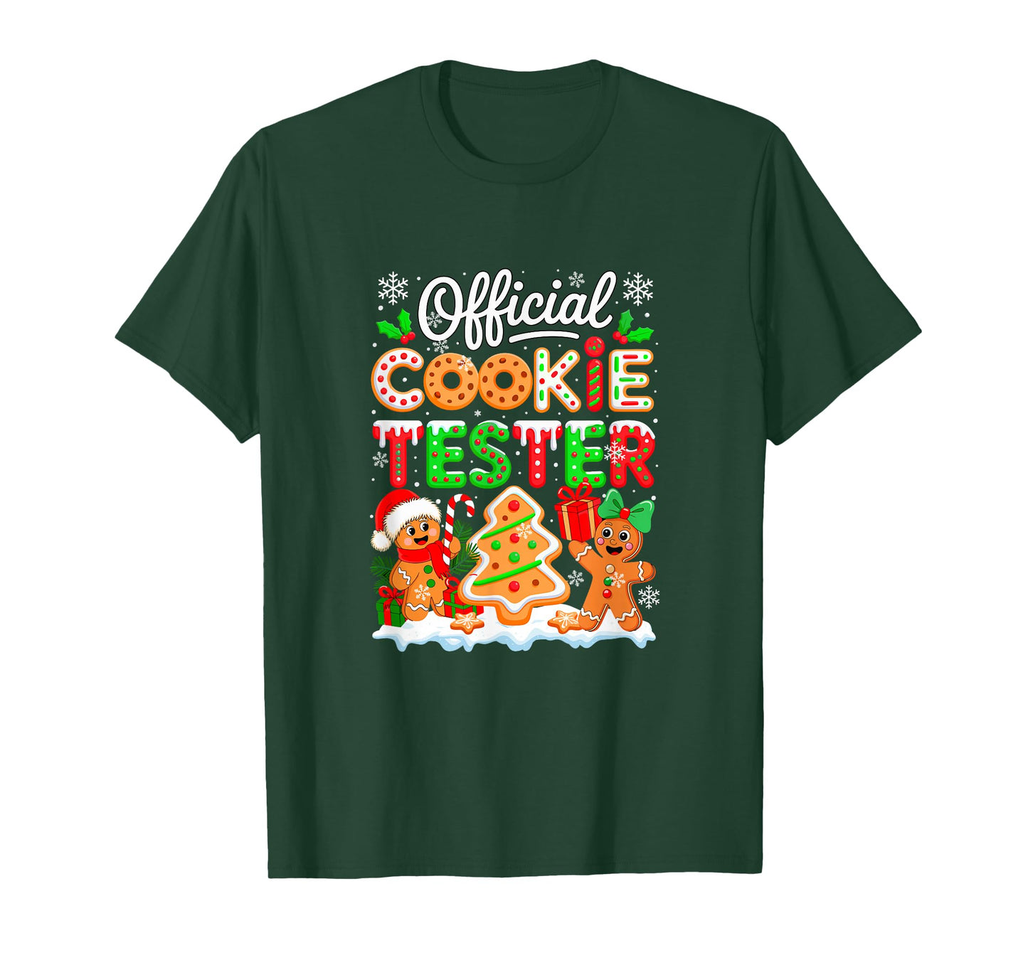 Official Cookie Tester Christmas Baker Baking Gingerbreads T-Shirt