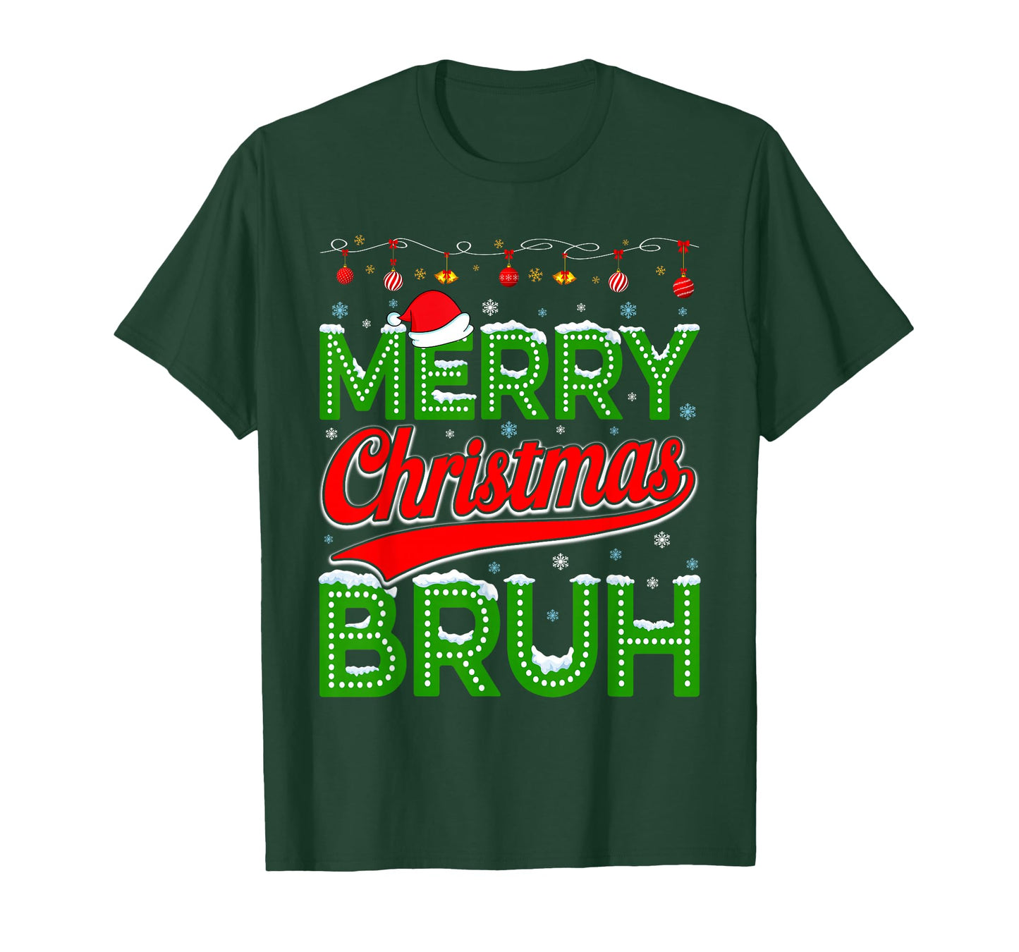 Bruh Meme Funny Saying Bro Greeting Teens Boys Men Christmas T-Shirt