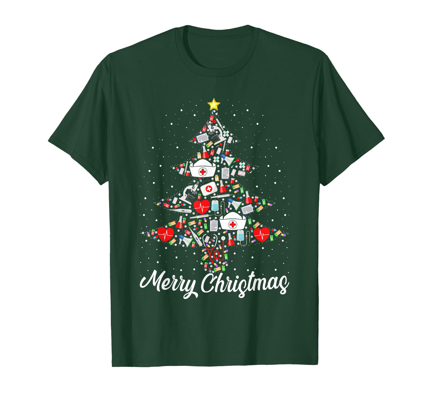 Nurse Medical Tools Christmas Tree Pajamas Nursing Xmas T-Shirt