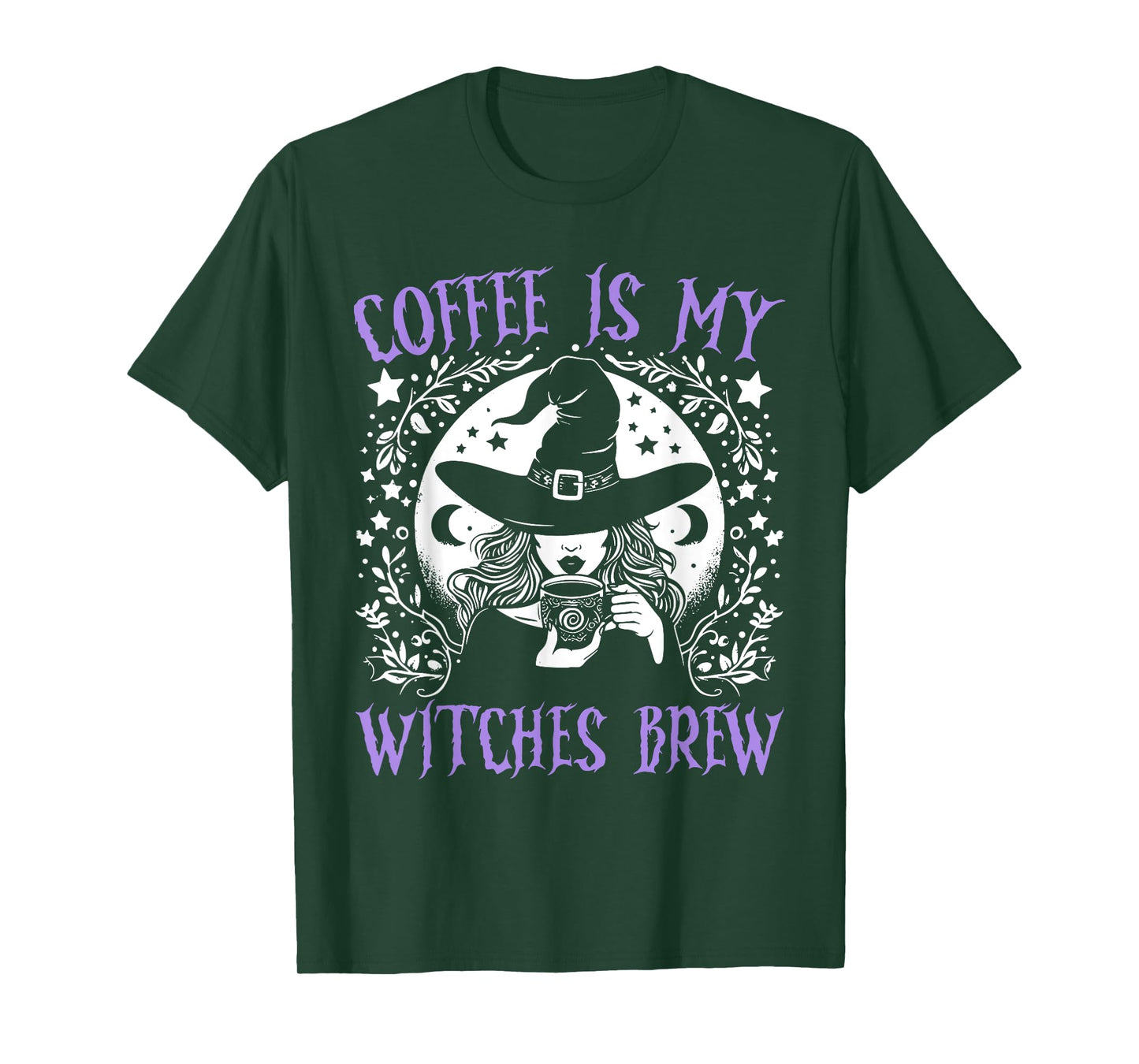 Coffee Is My Witches Brew Retro Halloween Witch Brew T-Shirt