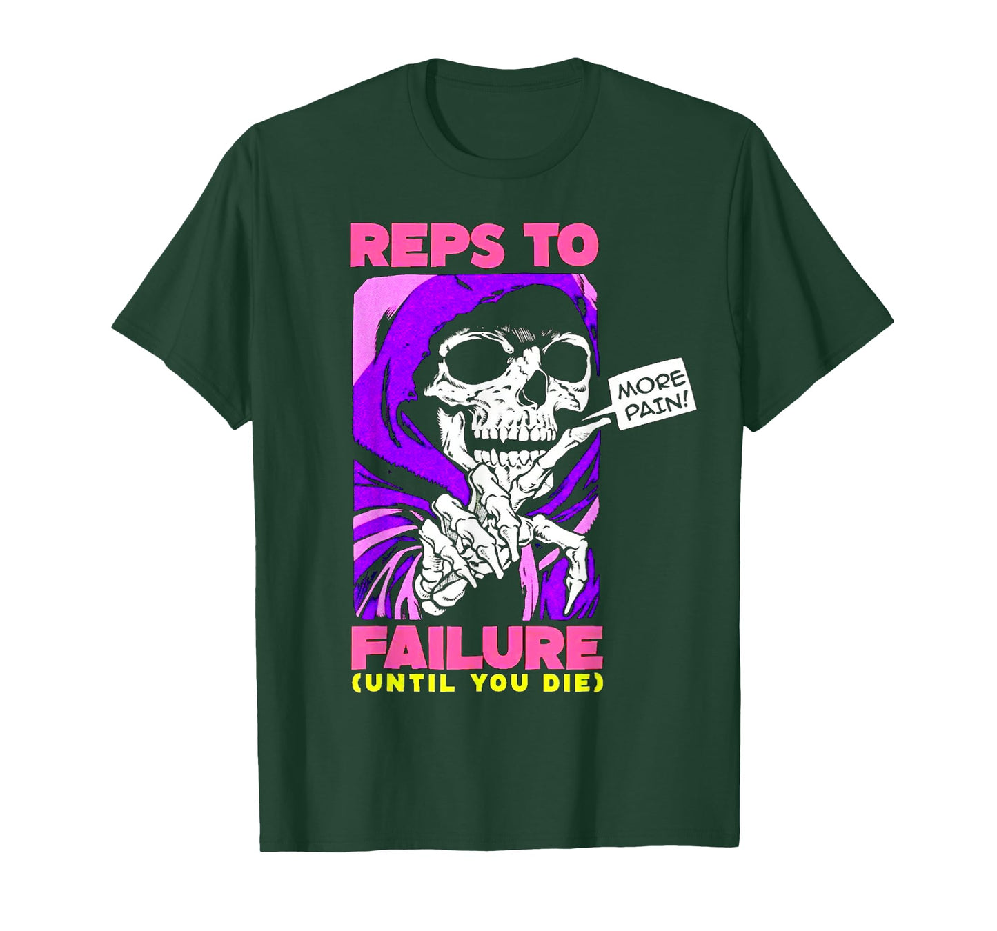 Funny Reps To Failure Weightlifting Bodybuilding Fitness Gym T-Shirt