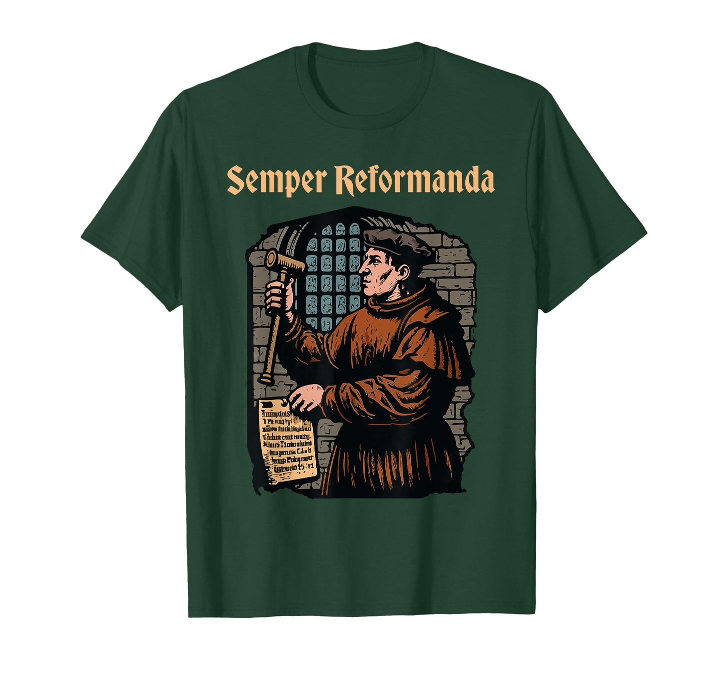 Martin Luther Reformation Semper Reformanda Christian T-Shirt