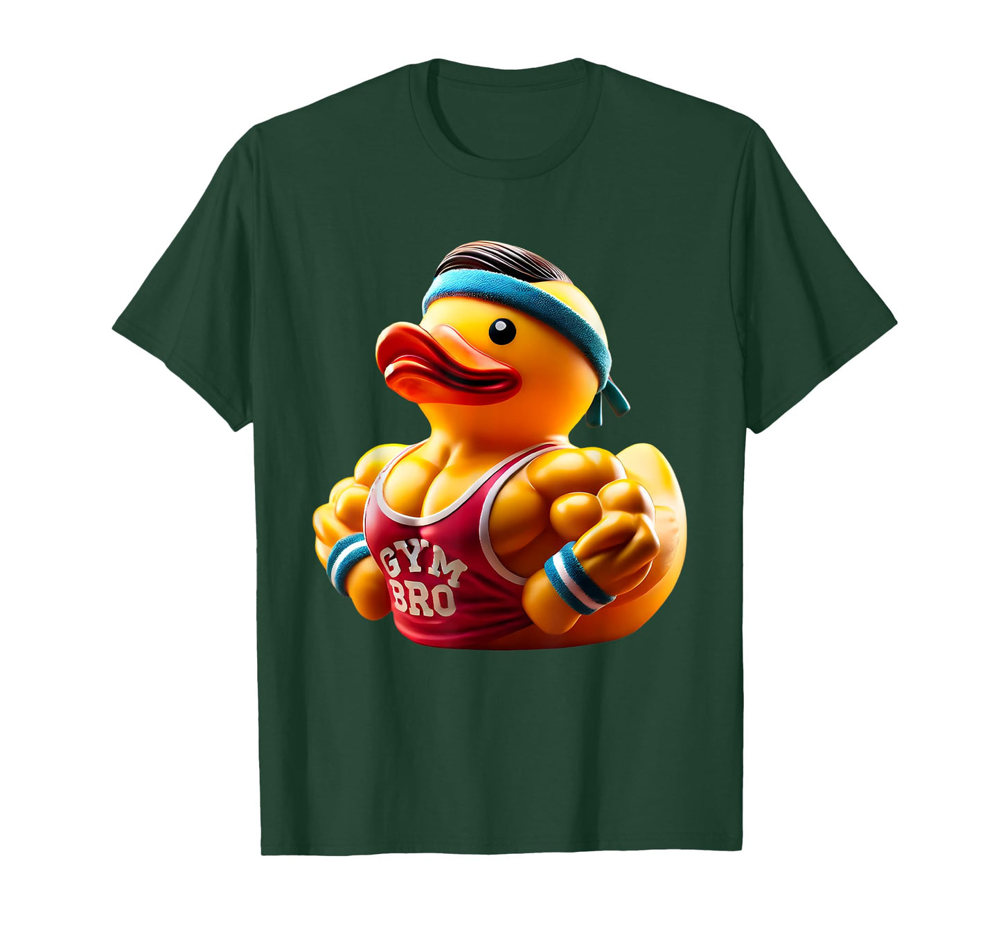 Gym Bro Rubber Duck Muscle Bodybuilder Fitness Gym T-Shirt