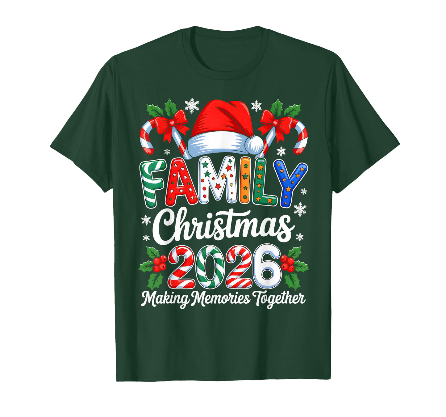 Family Christmas 2026 Matching Family Pajamas Xmas Squad T-Shirt