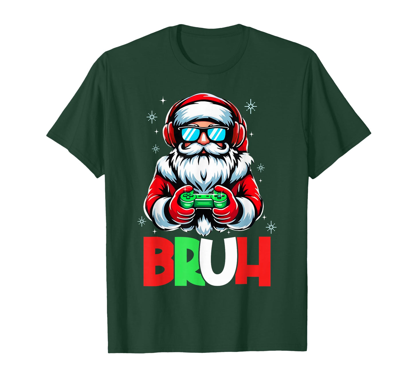 Video Game Santa Xmas Bruh Christmas Gamer Boys Mens Kids T-Shirt