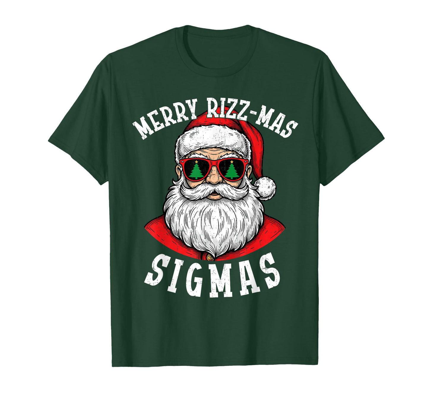 Merry Rizzmas Sigmas Funny Christmas Shirt for Boys Men T-Shirt