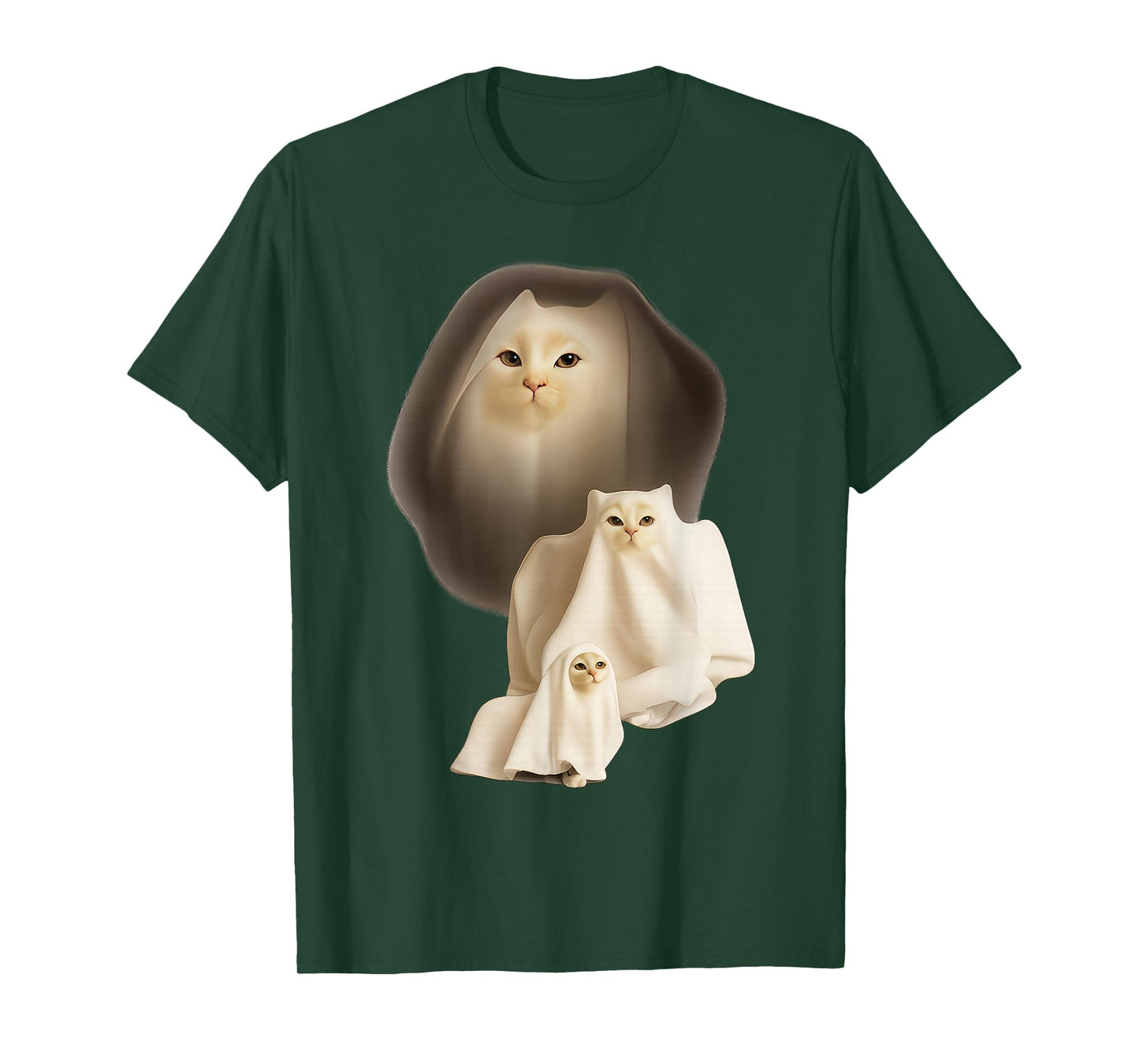 Cute Funny Wizard Cat Ghost Weird Kitten Cat Meme Halloween T-Shirt