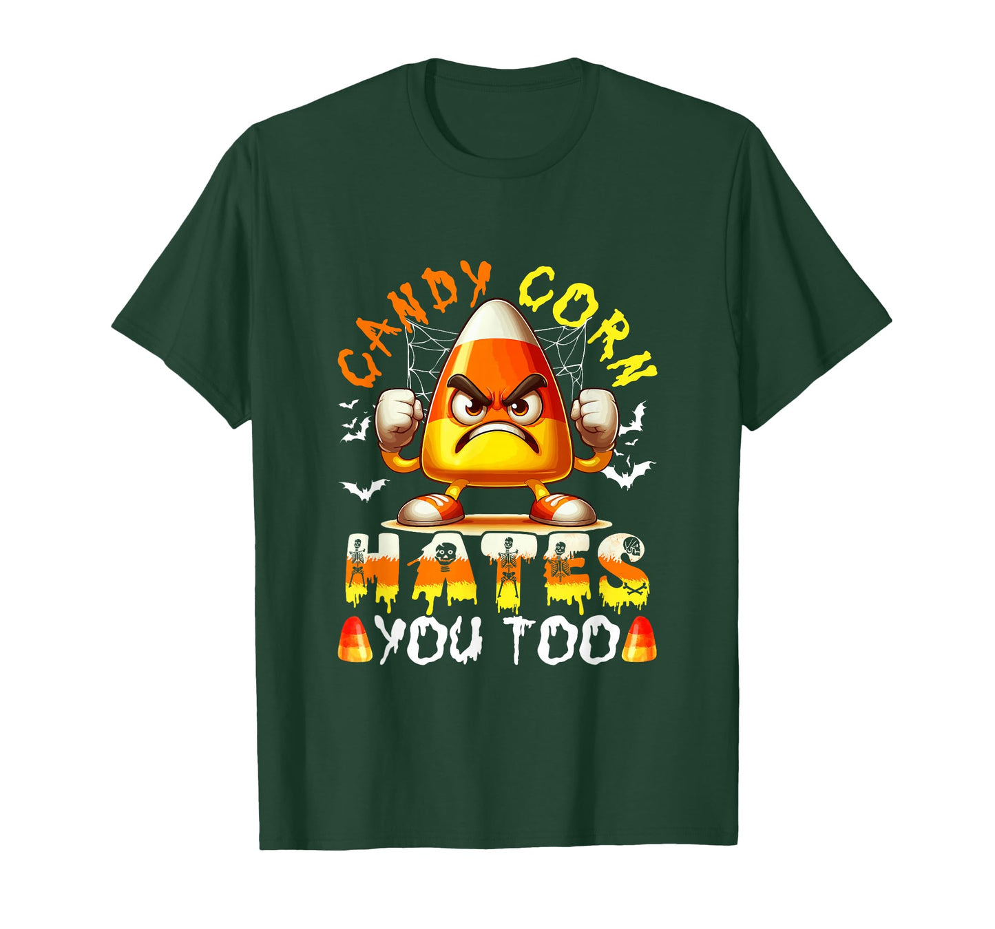 Candy Corn Hates You Too Halloween Angry Costume Family T-Shirt