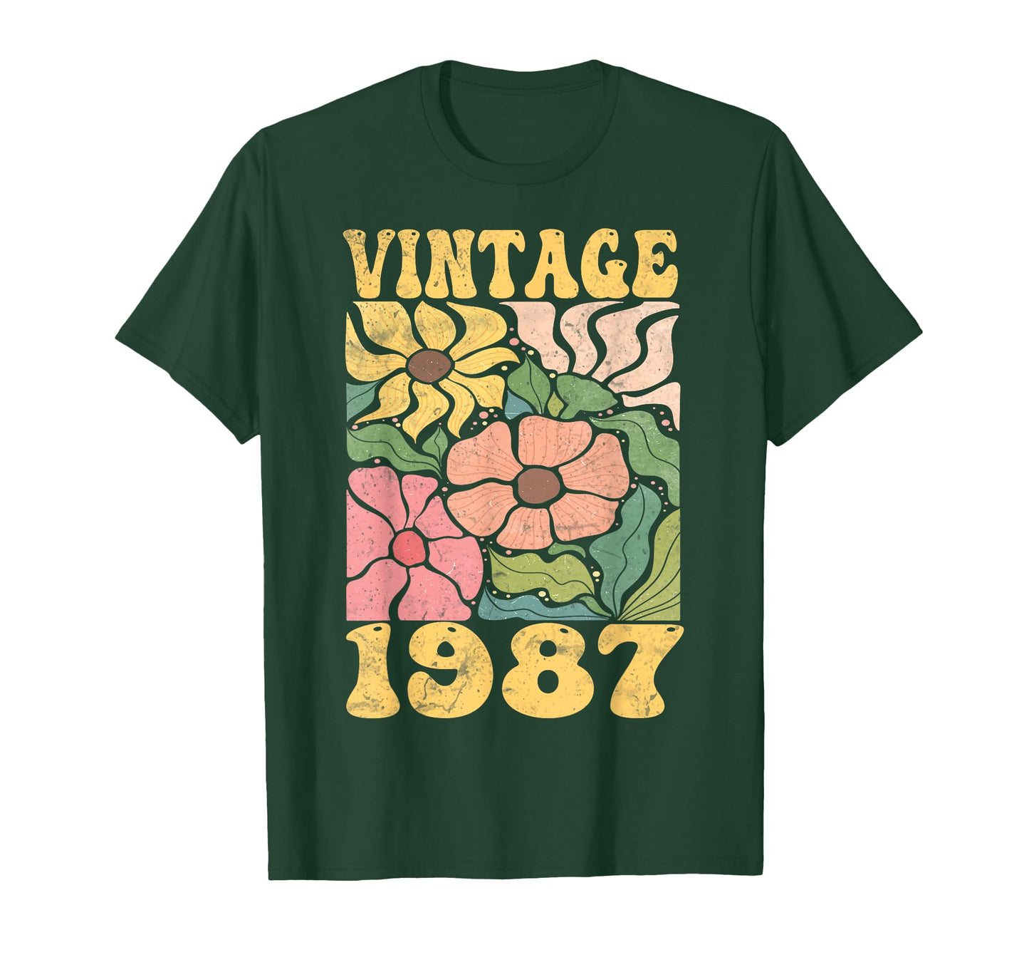 38 Years Old Vintage 1987 38th Women Birthday Wildflower T-Shirt