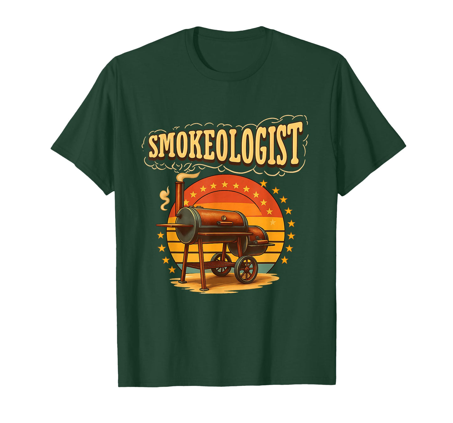 Vintage Smokeologist Pitmaster BBQ Smoker Grilling Barbecue T-Shirt