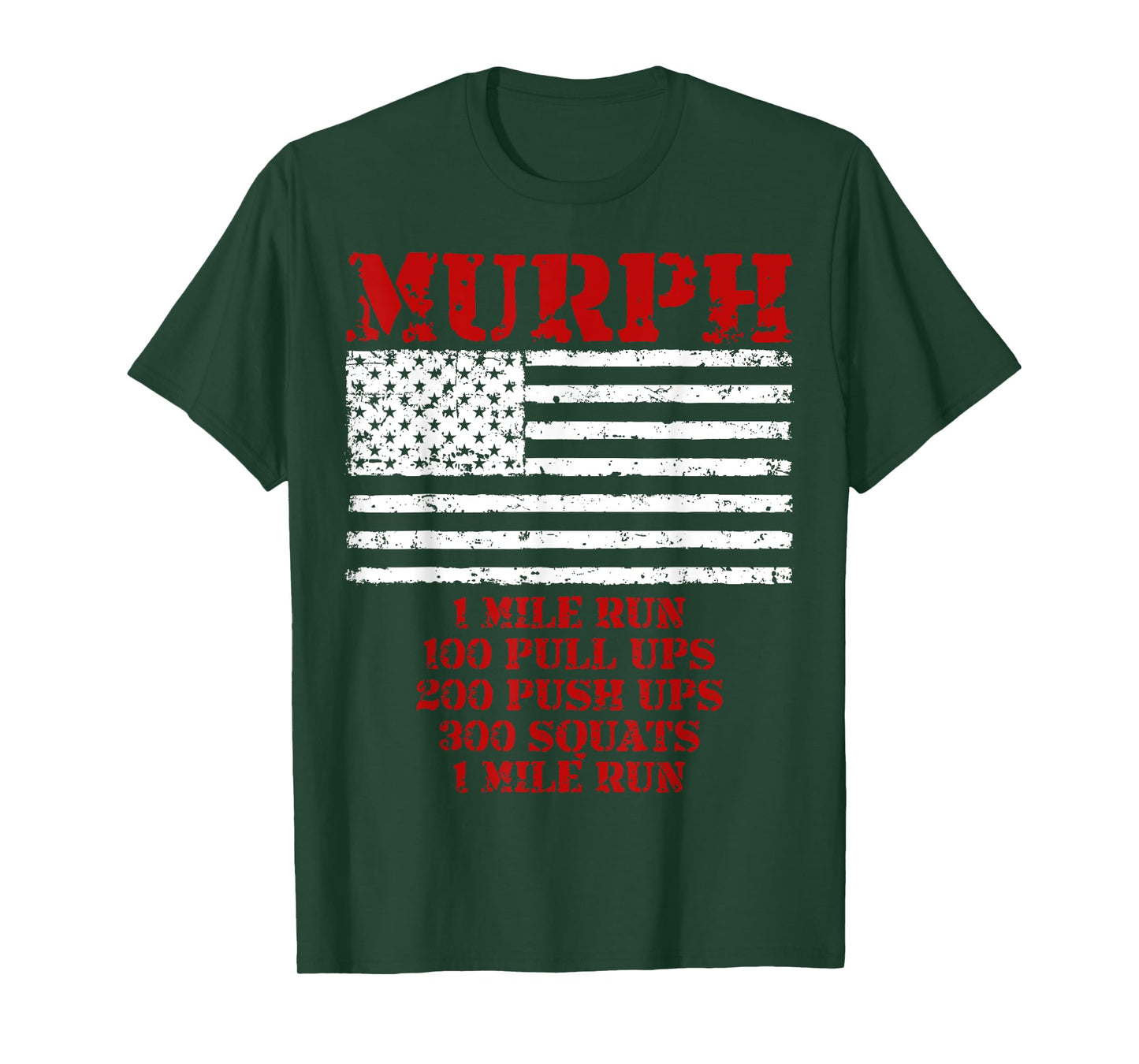 Murph Workout Exercise Challenge Patriotic WOD Gift T-Shirt Women Men T-Shirt