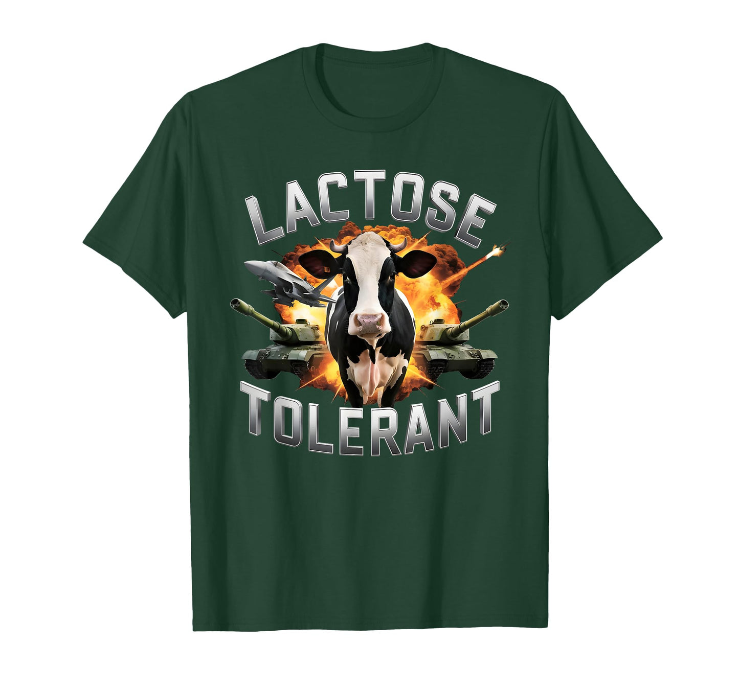 Lactose Tolerant Funny Cow Meme Cheese Diet Gym T-Shirt