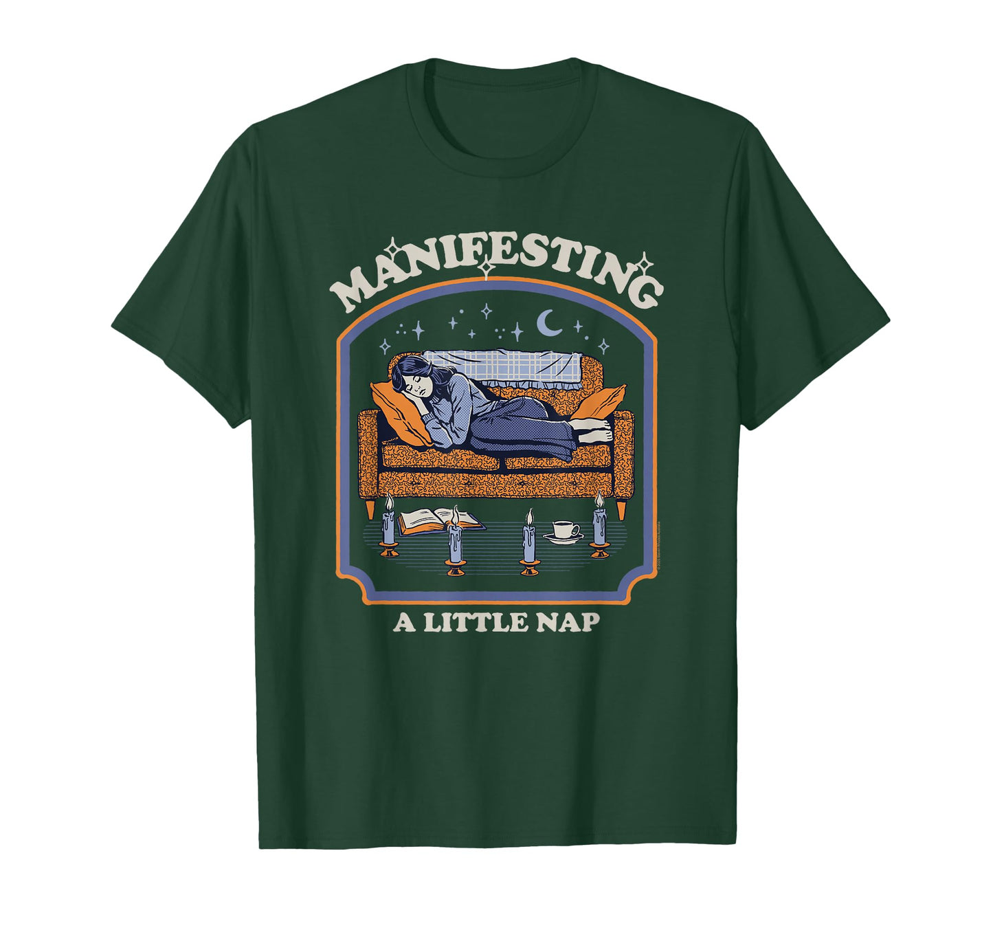 Steven Rhodes Manifesting a Little Nap Funny Retro T-Shirt