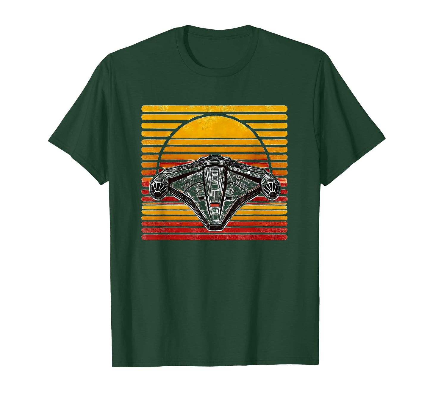 Retro Spaceship Vintage Sunset Sci-Fi T-Shirt