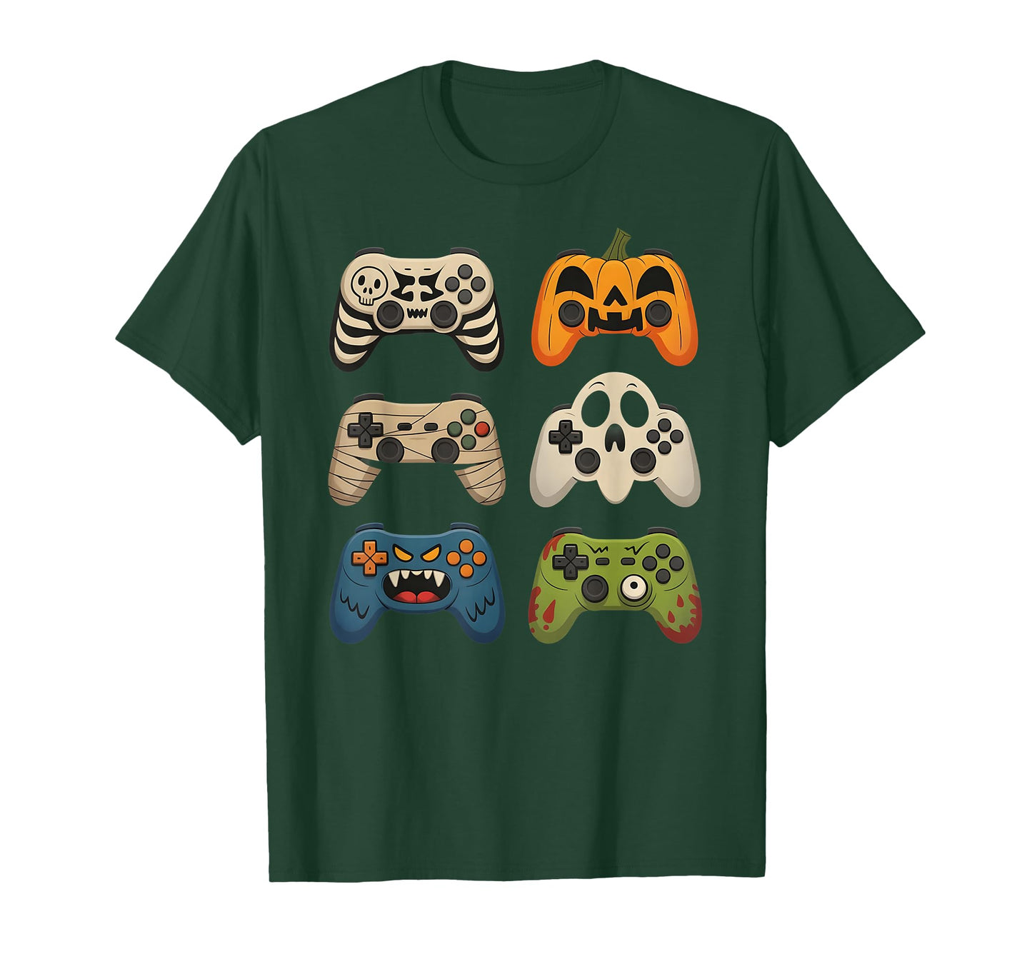 Halloween Skeleton Zombie Gaming Controllers Mummy Gifts Kid T-Shirt