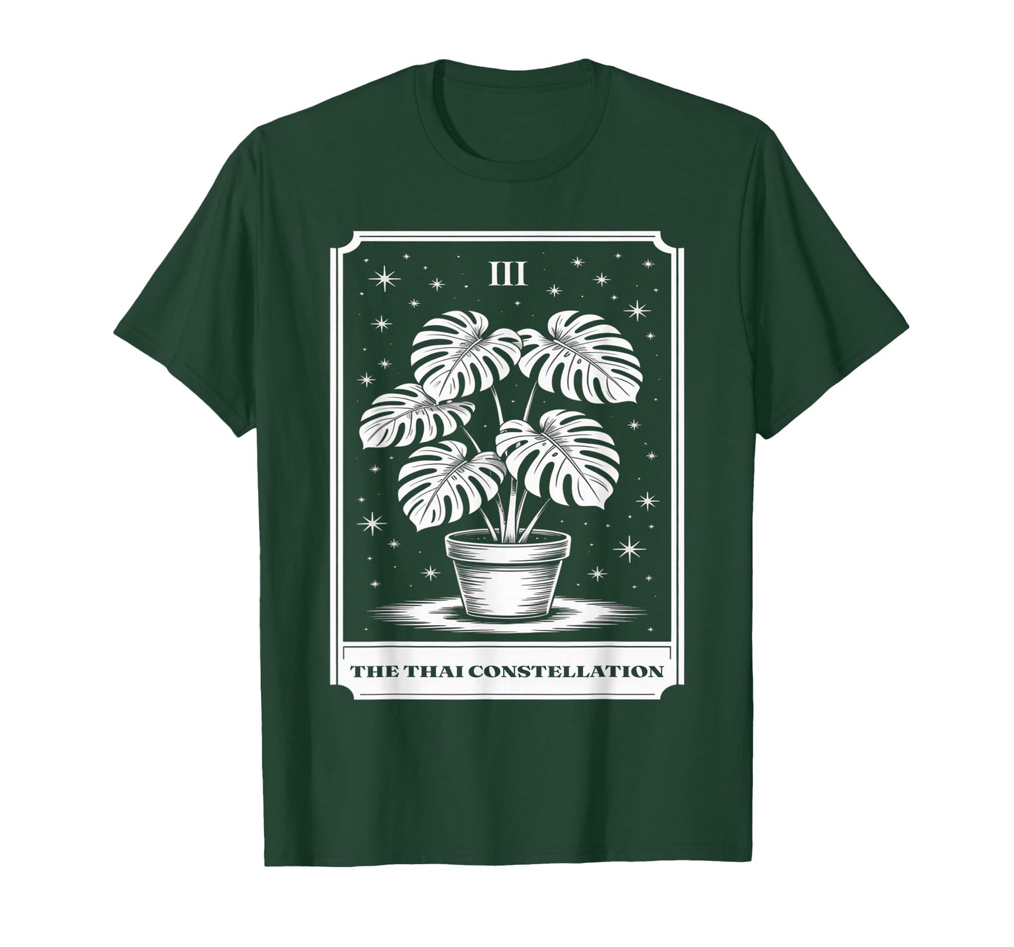 Thai Constellation Monstera Tarot Card Plant Lover T-Shirt