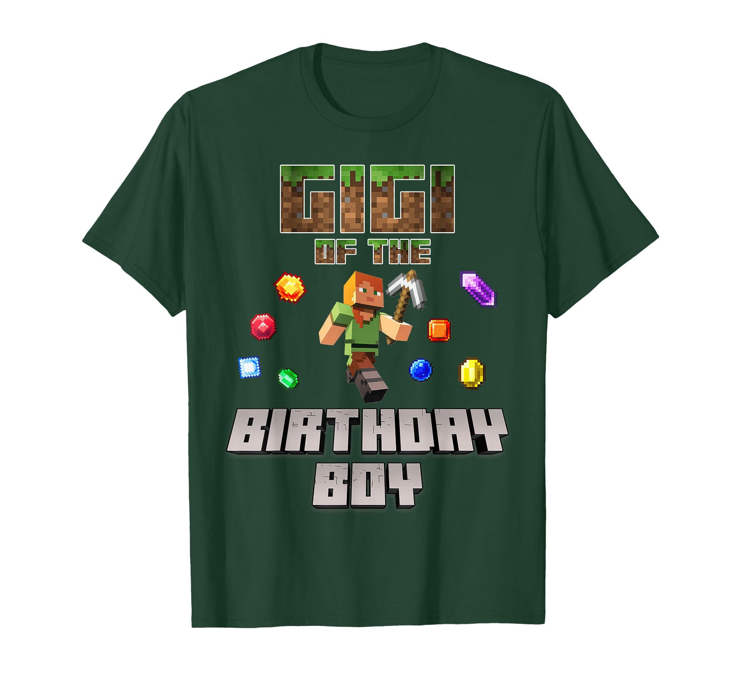 Gigi Of The Birthday Boy Video Gamer Pixel Number T-Shirt