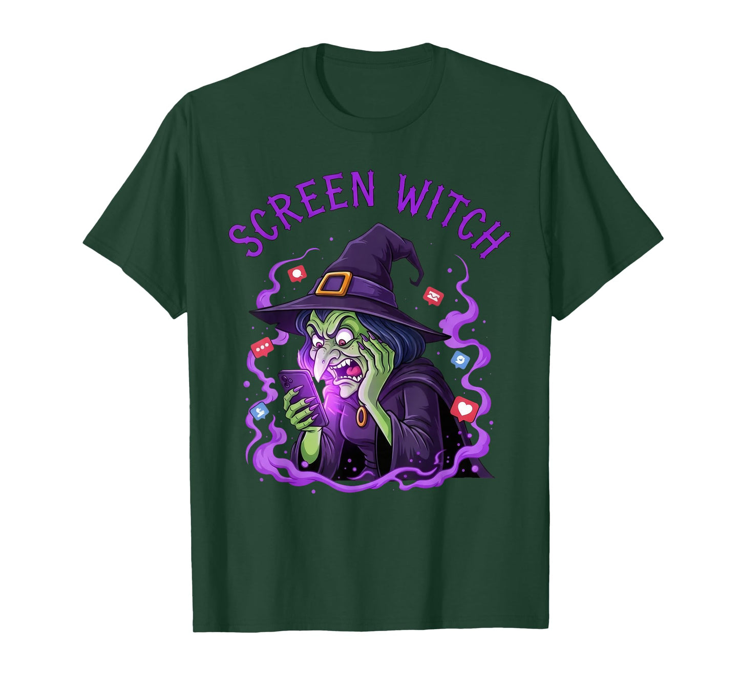 Screen Witch Funny Halloween Digital Social Media Humor T-Shirt