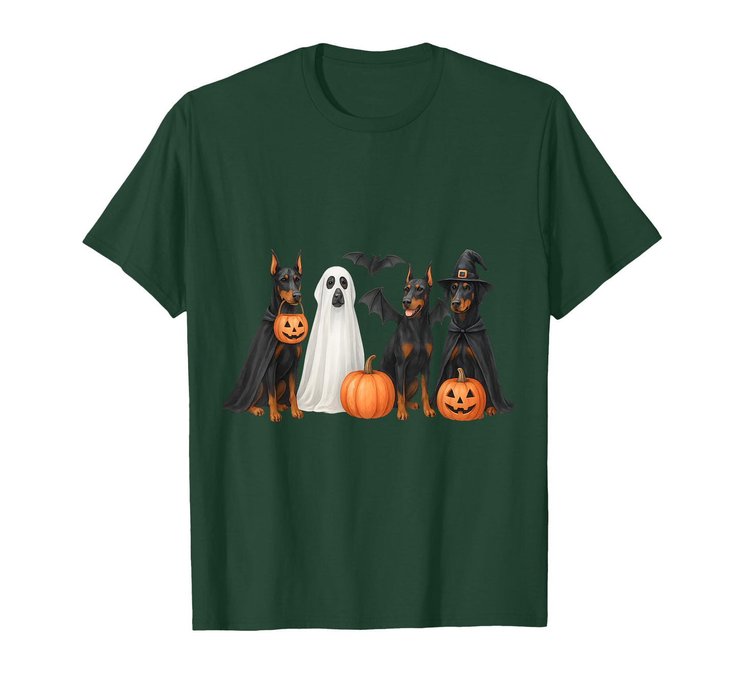 Doberman Halloween Costume Fun Doberman Halloween Dog Ghost T-Shirt