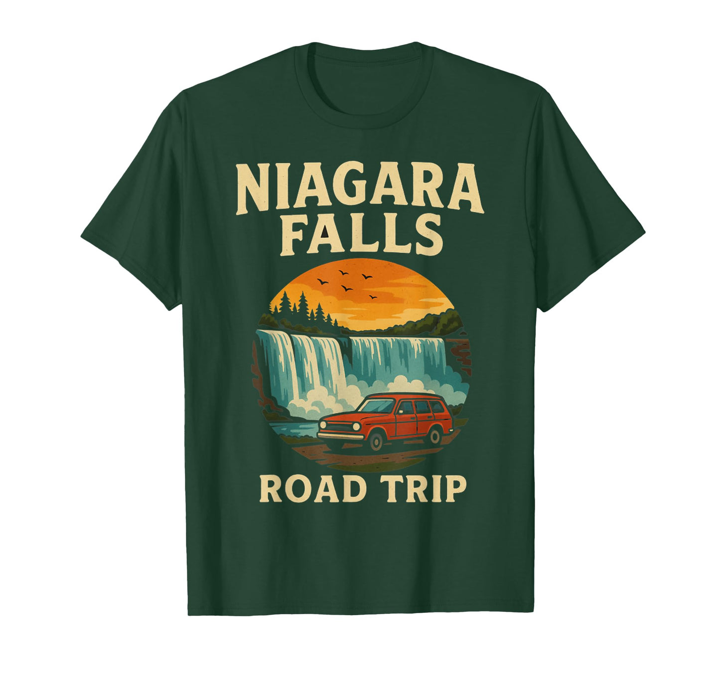Niagara Falls Retro Road Trip Scenic Adventure T-Shirt
