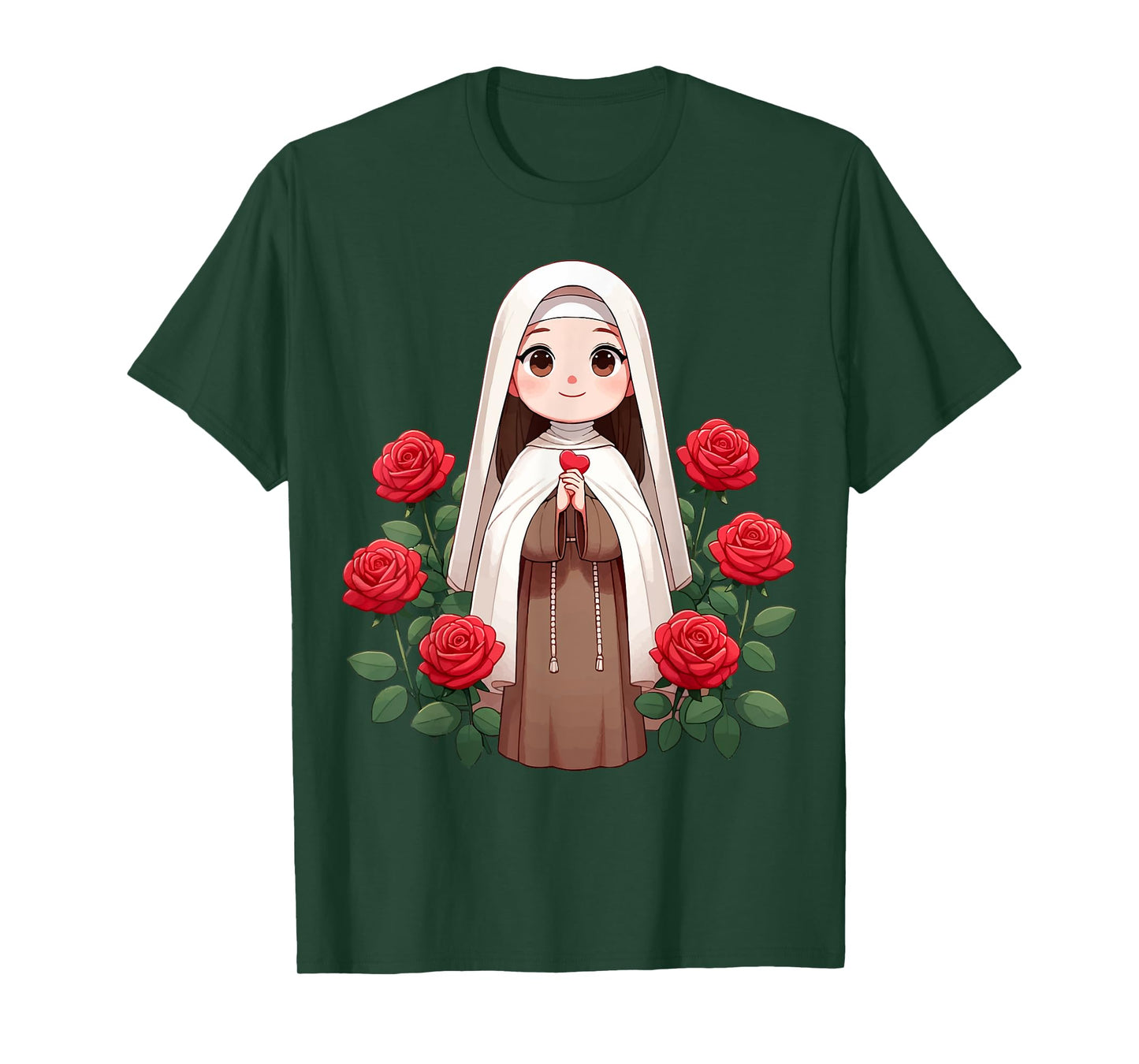 St Therese of Lisieux Kids Little Flower Rose Catholic Saint T-Shirt