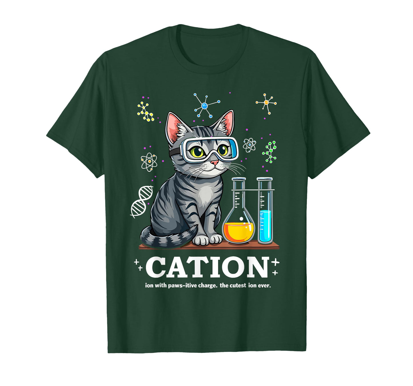 Cation Cat Chemist Funny Science Meme Cats Chemistry Teacher T-Shirt