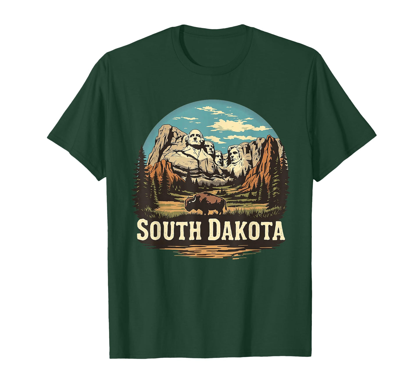 Vintage South Dakota Landscape Mount Rushmore T-Shirt