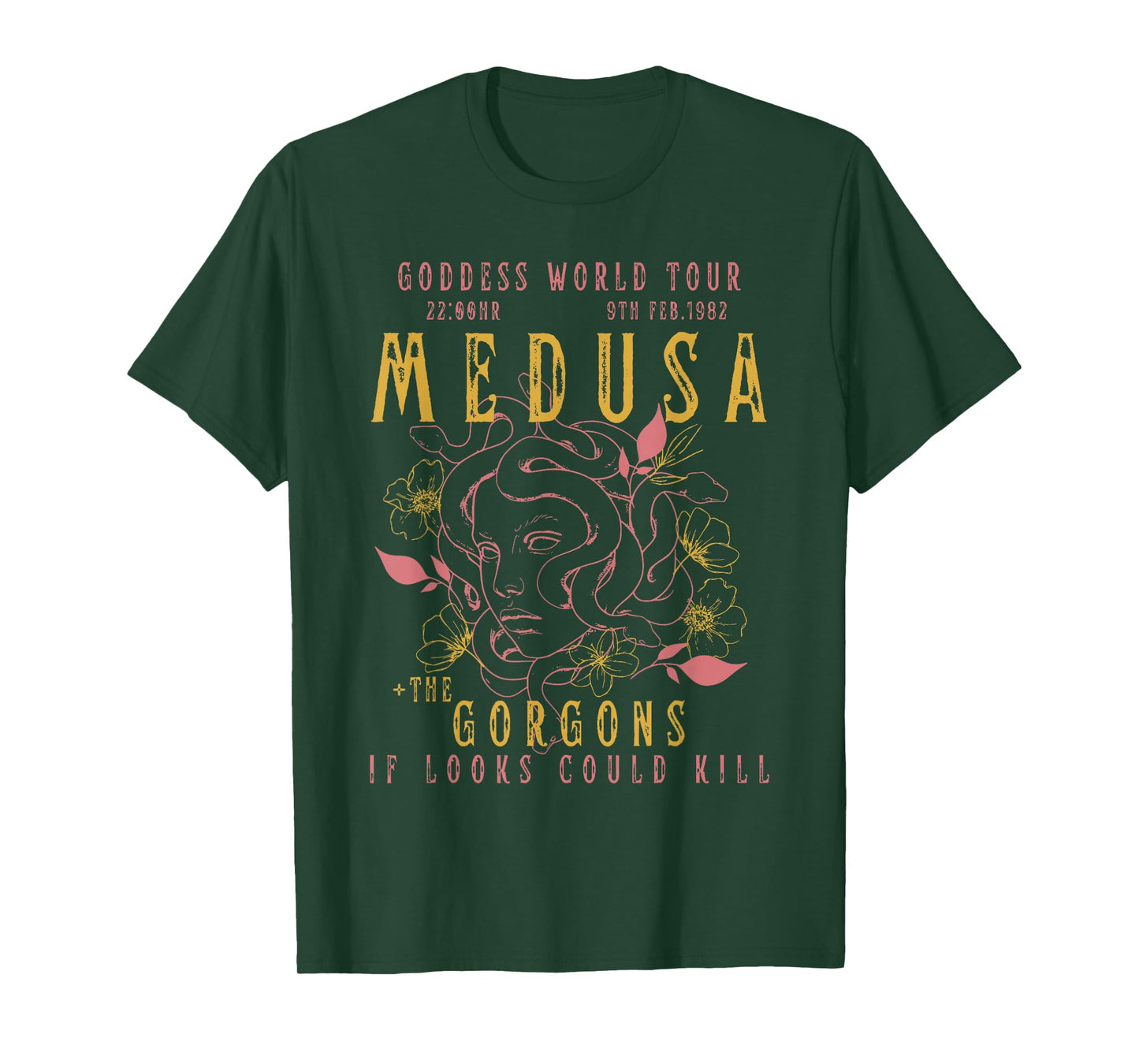 The Female Gaze Medusa Distressed Band | Goddess World Tour T-Shirt