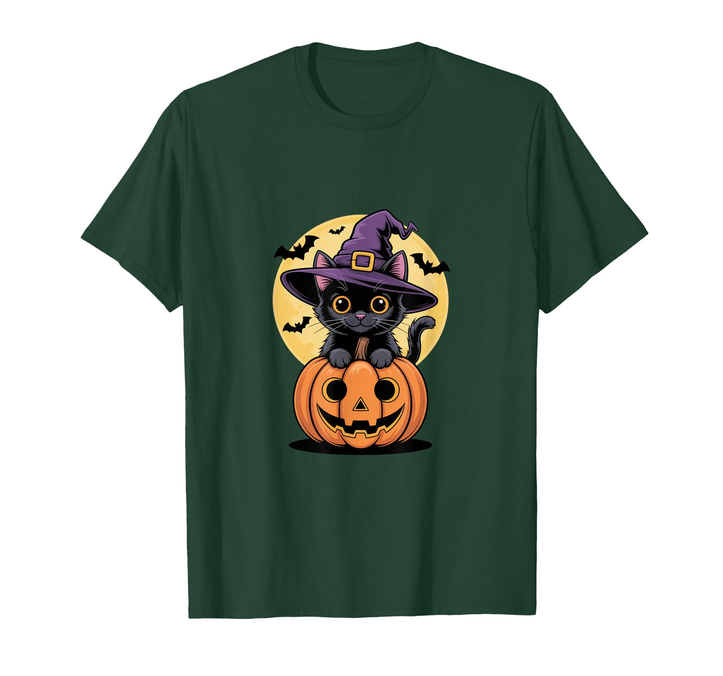 Witch Cat Halloween Lovers Cute Cat Vibes Perfect for Fall T-Shirt