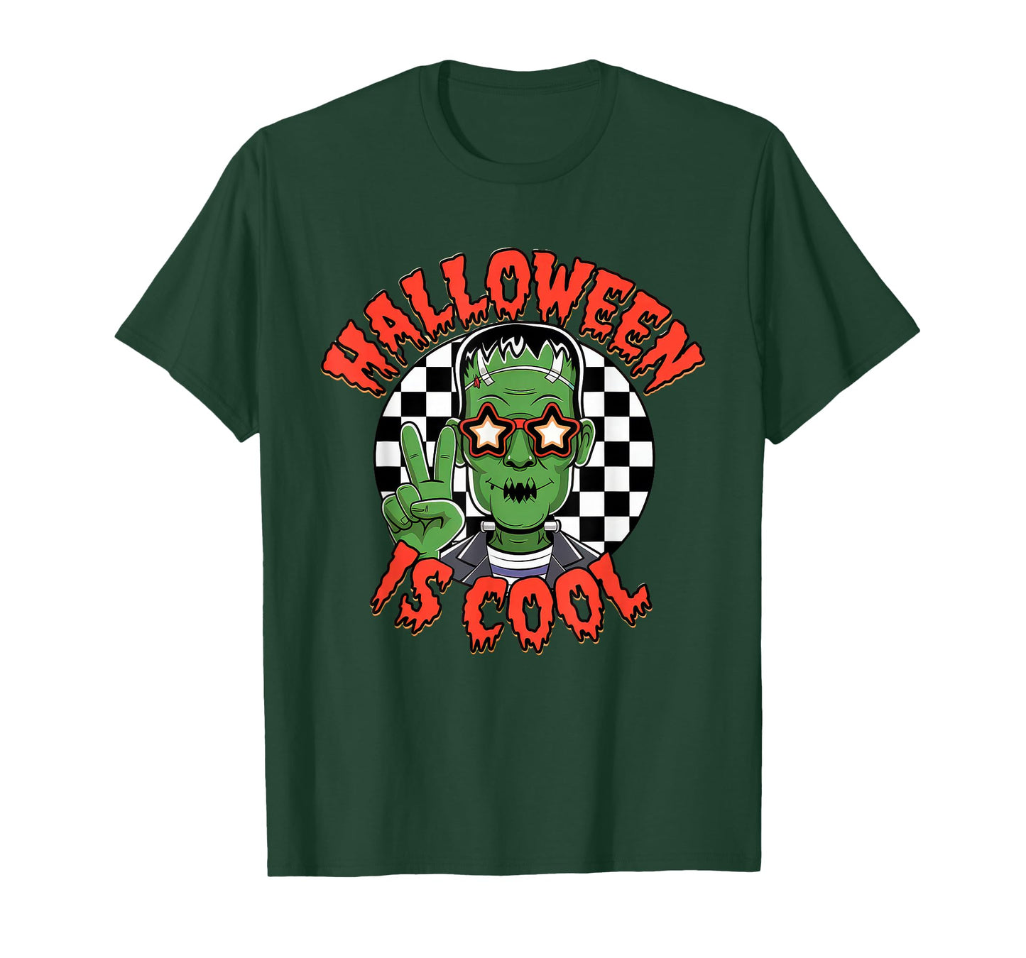 Halloween is Cool Tshirt Women Men Frankenstein Monster T-Shirt