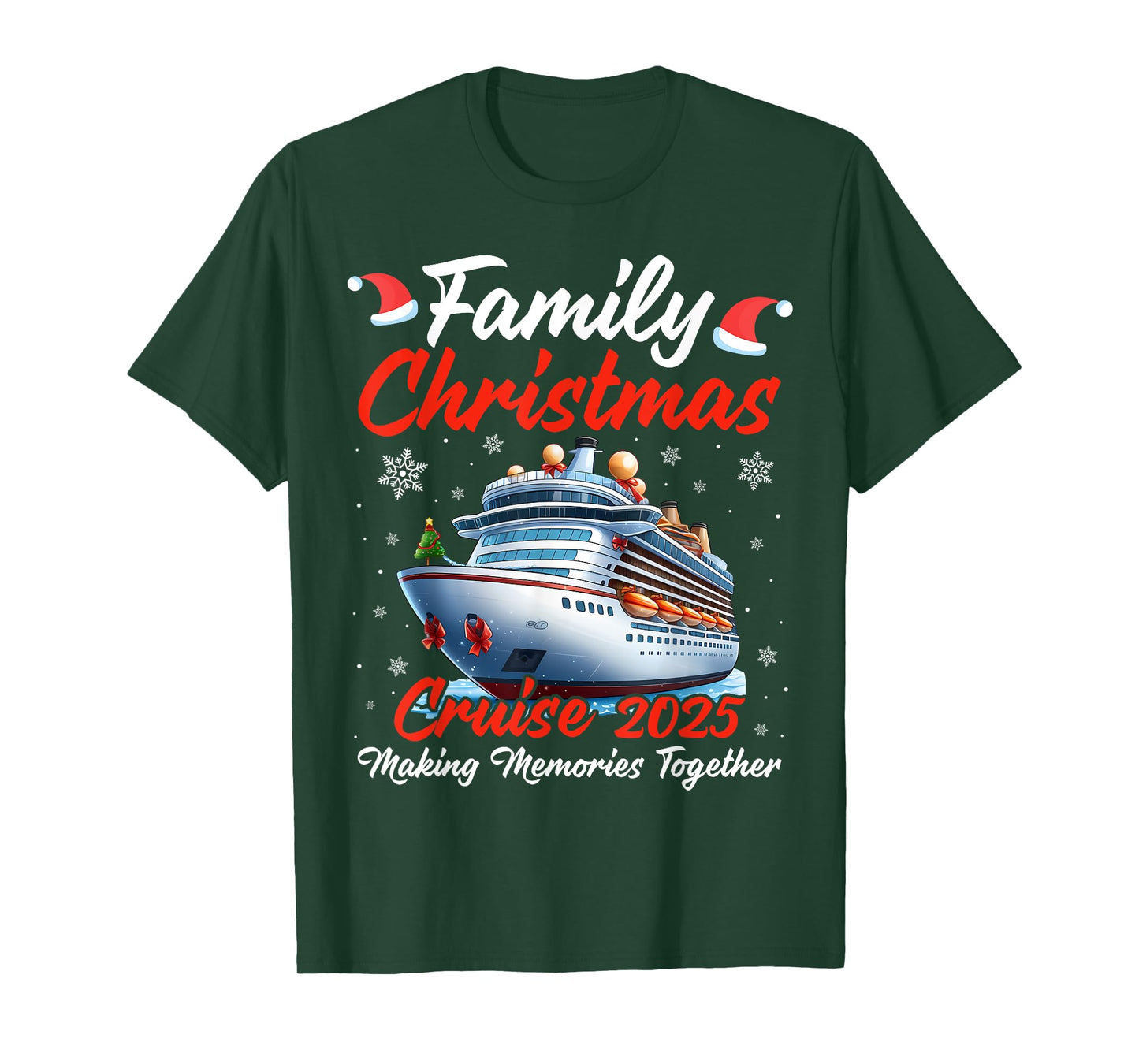 Family Christmas Cruise 2025 Making Memories Reunion Trip T-Shirt