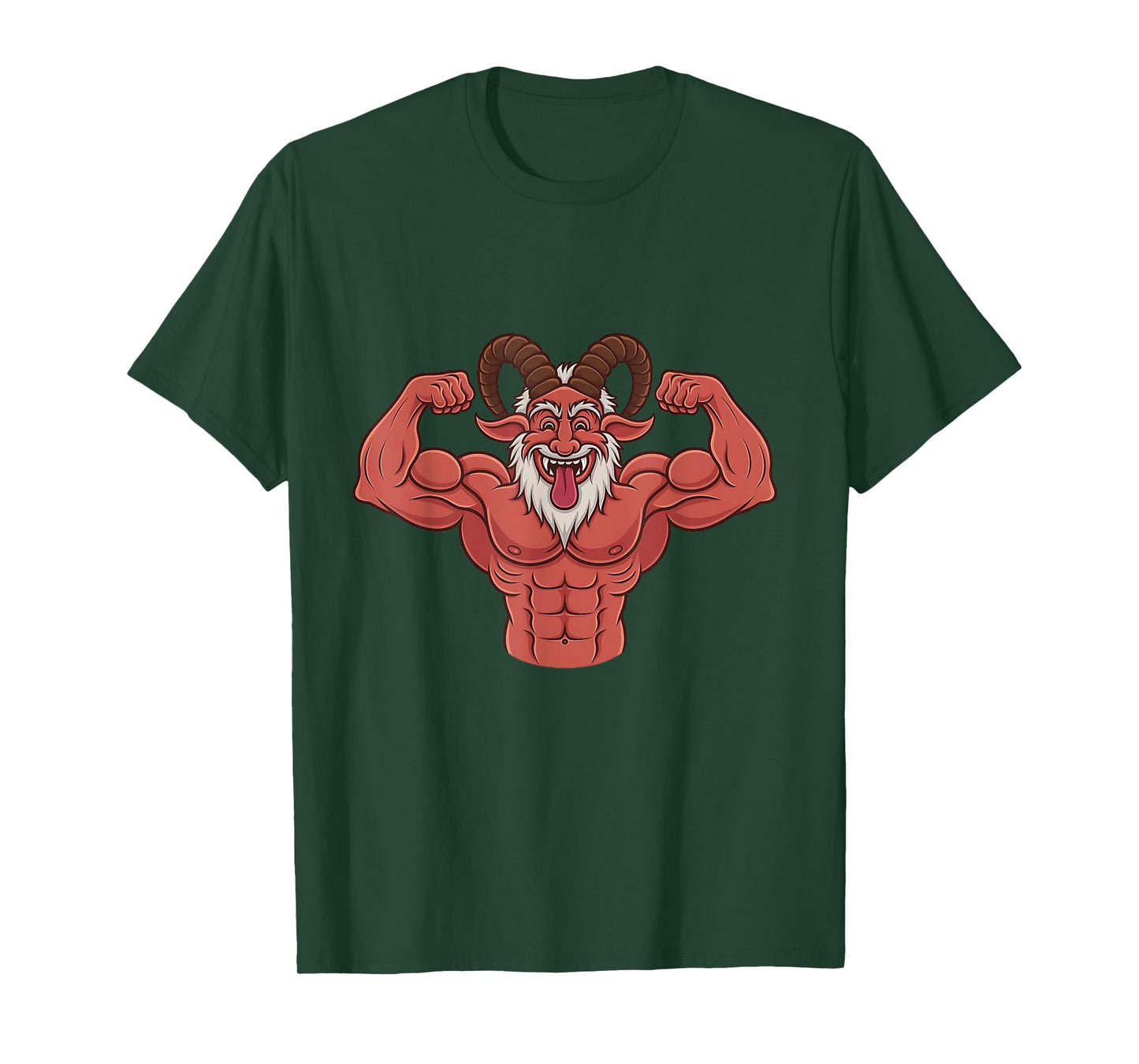 Evil Krampus Dark Santa Christmas Fitness Bodybuilding Xmas T-Shirt