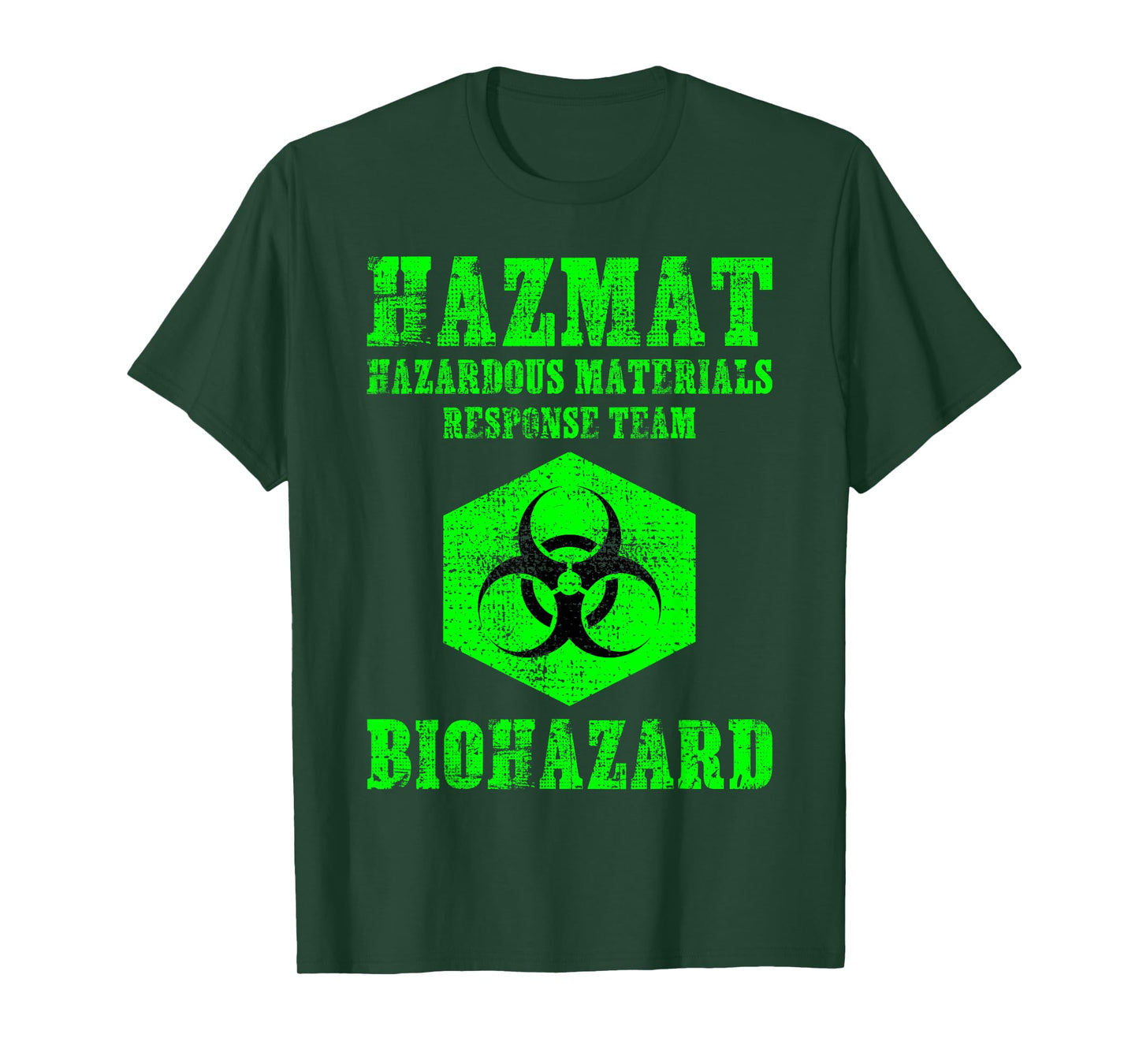 Hazardous Material Hazmat Response Team Grunge Biohazard T-Shirt