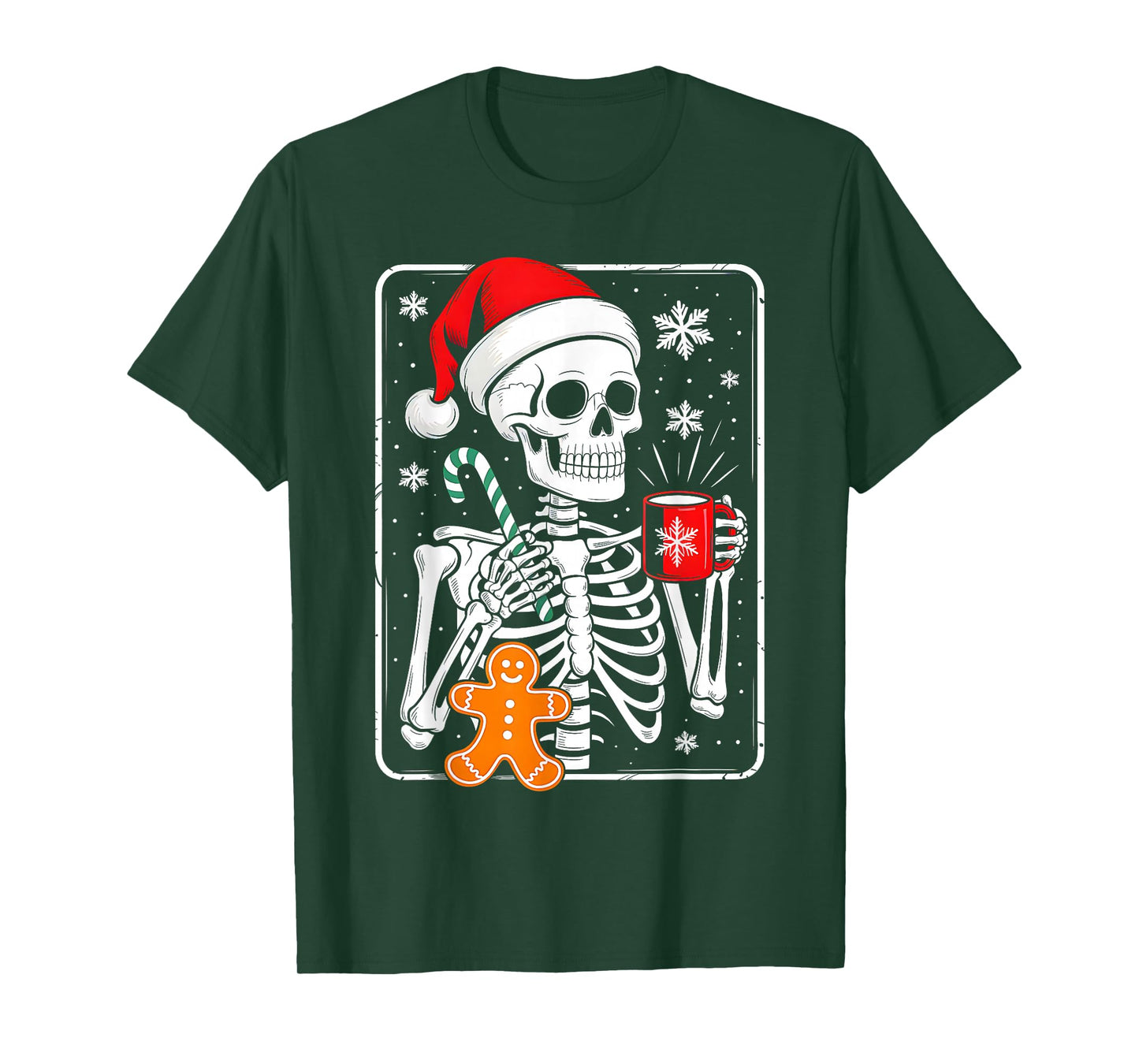 Christmas Skeleton Hot Chocolate Xmas Squad Men Women Kids T-Shirt