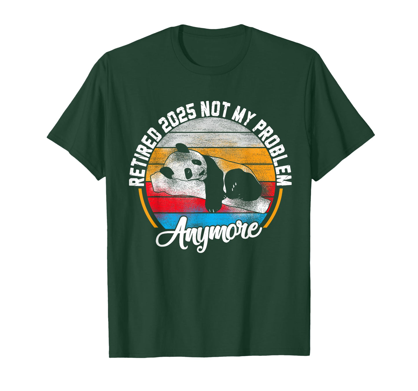 Retired 2025 Not My Problem Anymore Retirement Panda Lover T-Shirt