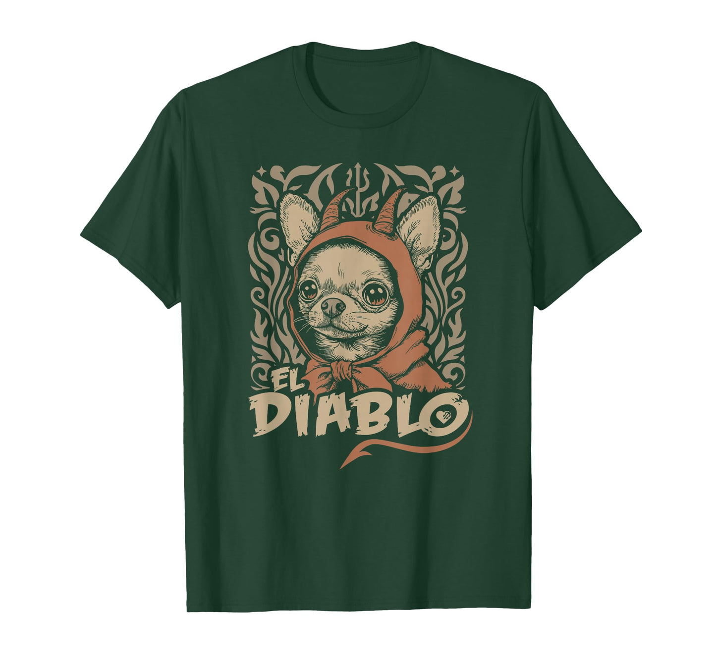 Funny Chihuahua El Diablo Cute Little Devil Vintage Dog T-Shirt