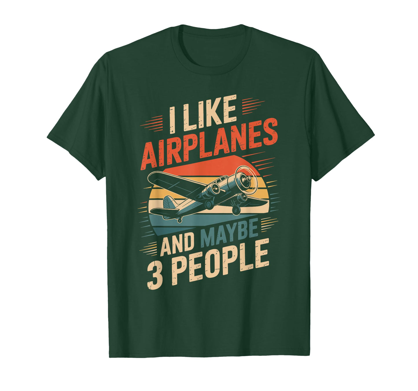 I Like Airplanes and Maybe 3 People Funny Pilot T-Shirt