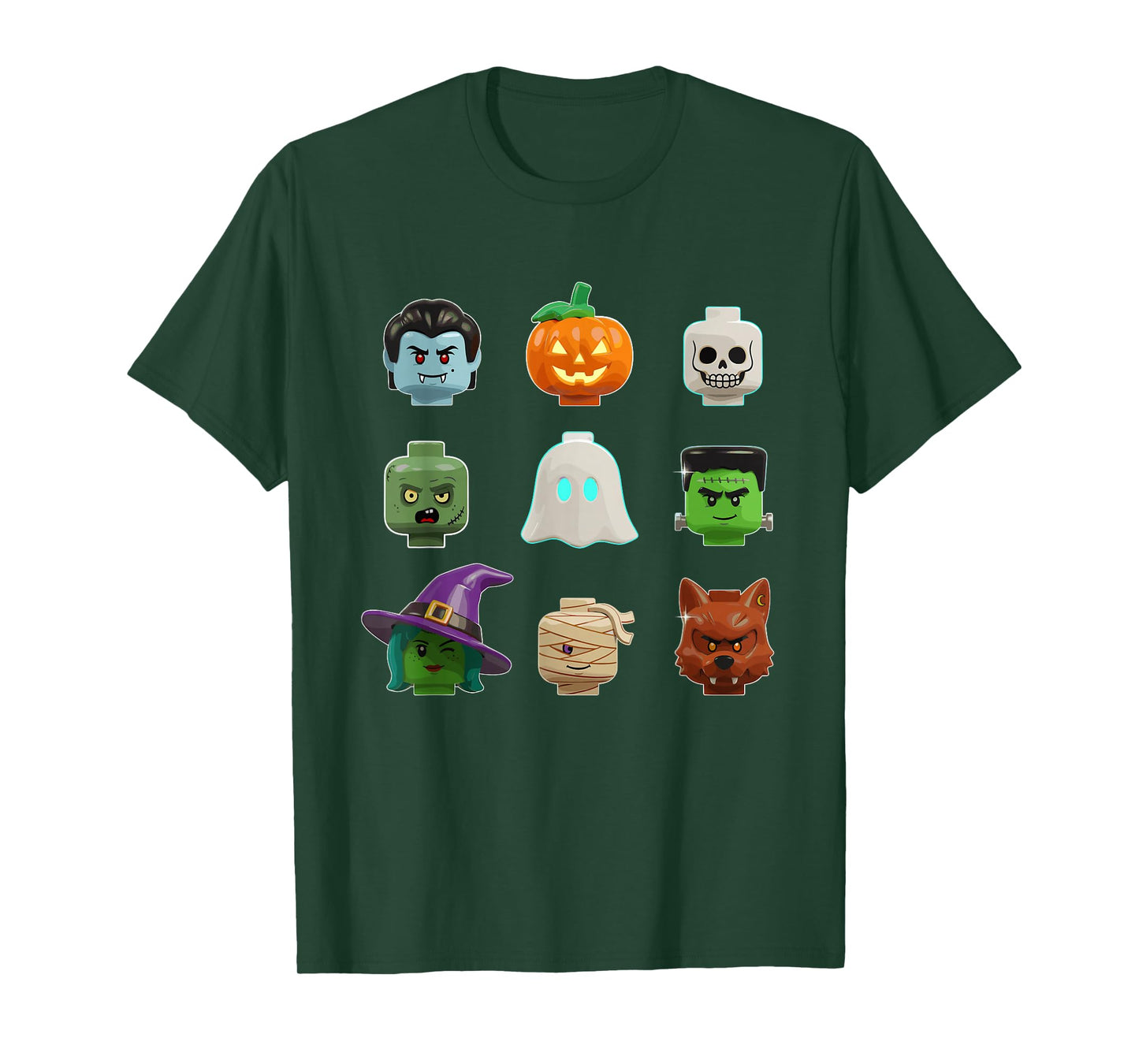 Halloween Building Bricks Costume Funny Matching Family T-Shirt